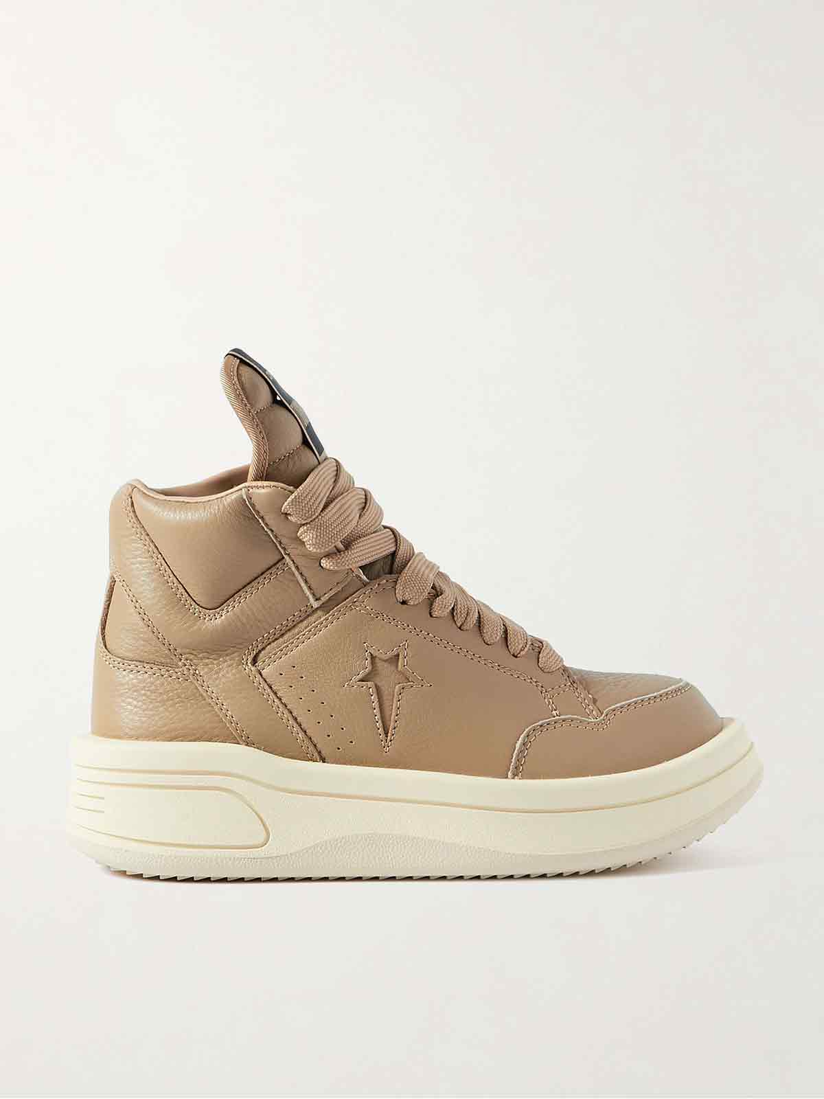 + Converse Turbowpn leather high-top sneakers RICK OWENS