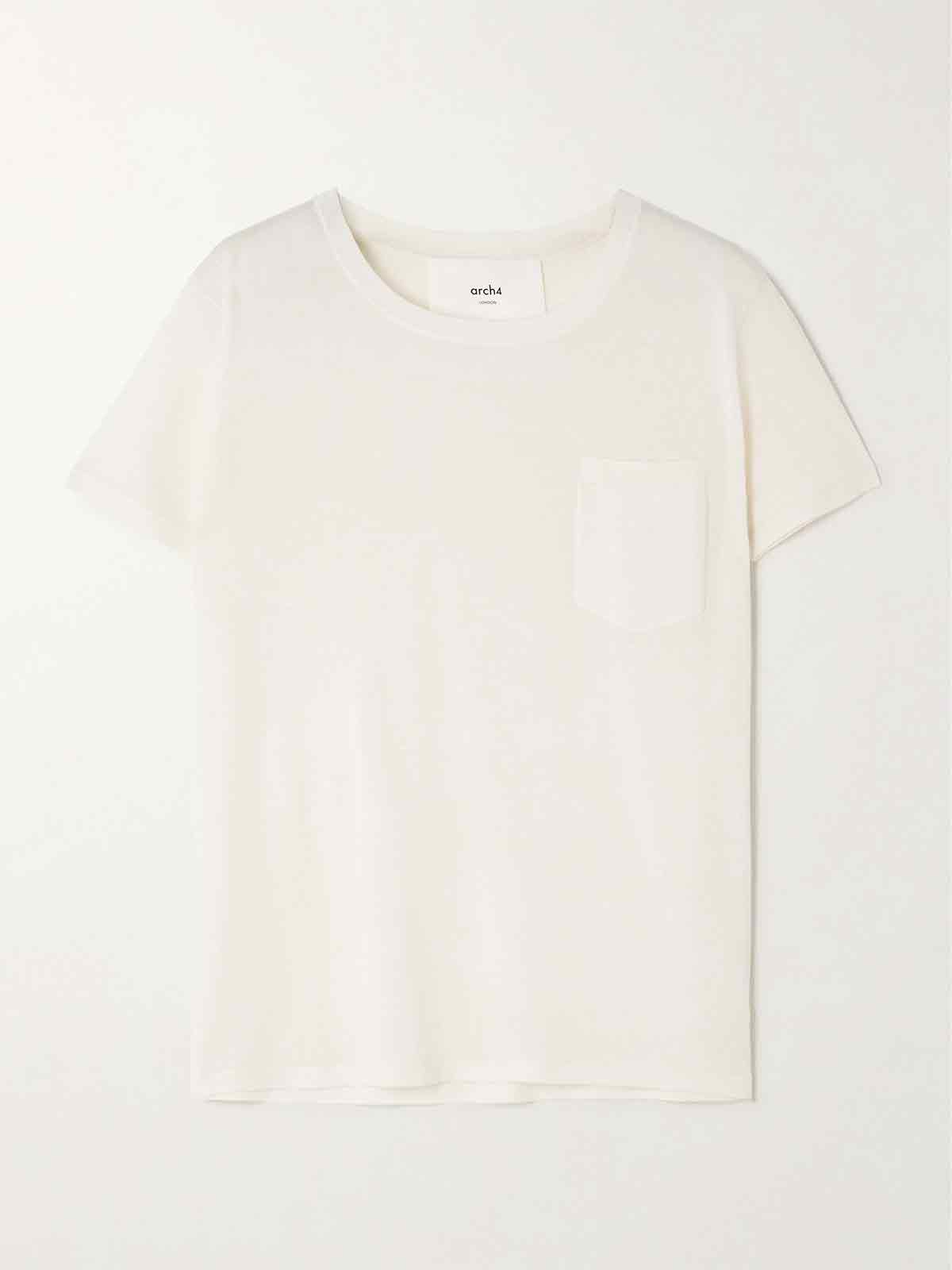 + NET SUSTAIN Keast silk and organic cashmere-blend T-shirt ARCH4