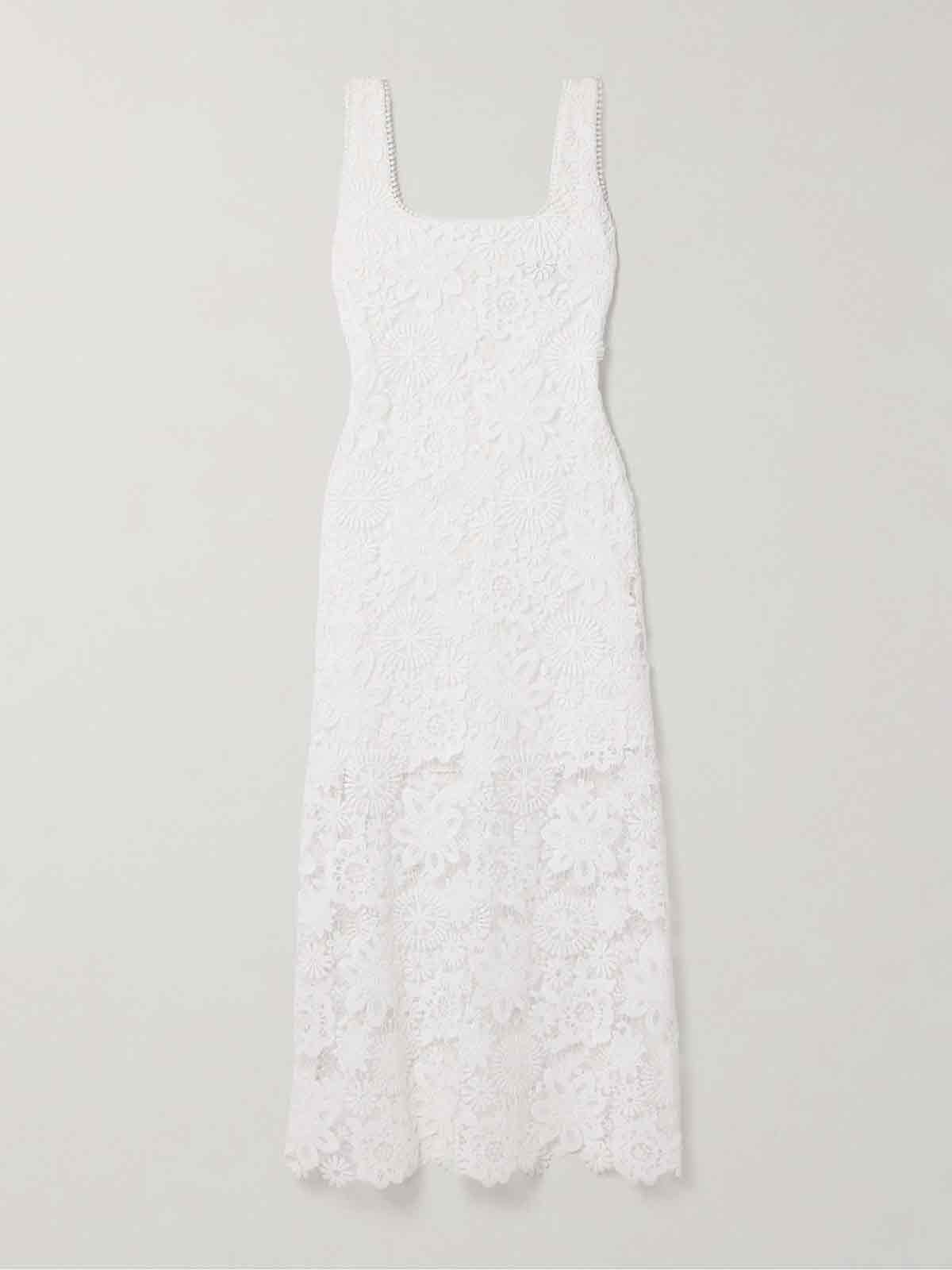 + NET SUSTAIN Kim guipure lace midi dress WAIMARI