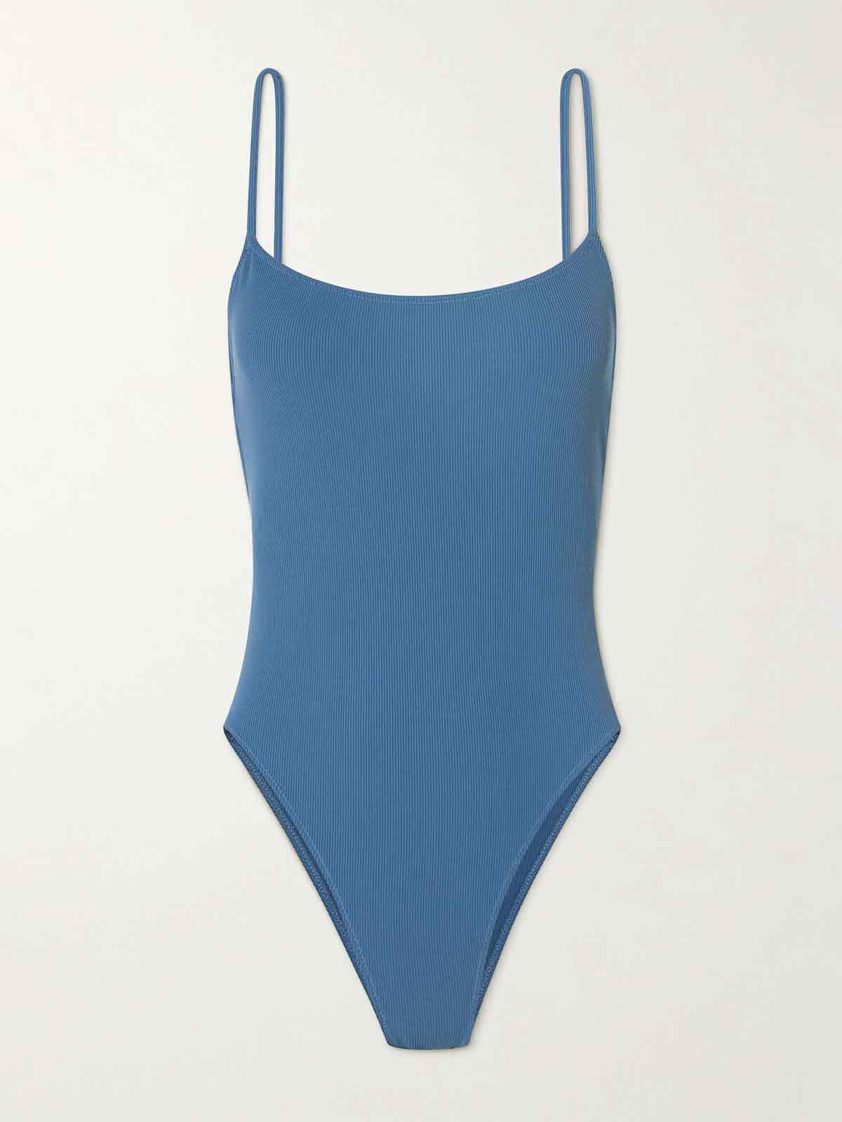 + NET SUSTAIN Sessantuno lace-up ribbed swimsuit LIDO