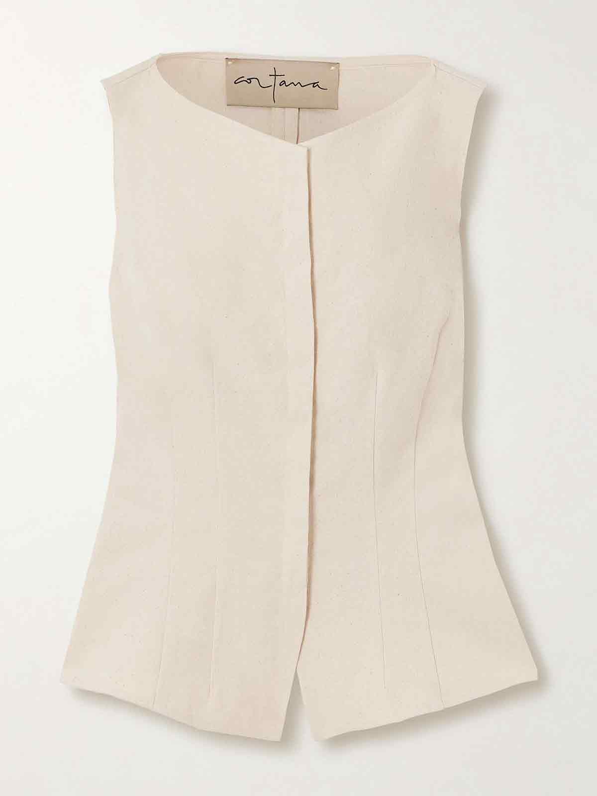 + NET SUSTAIN cotton-blend canvas vest CORTANA