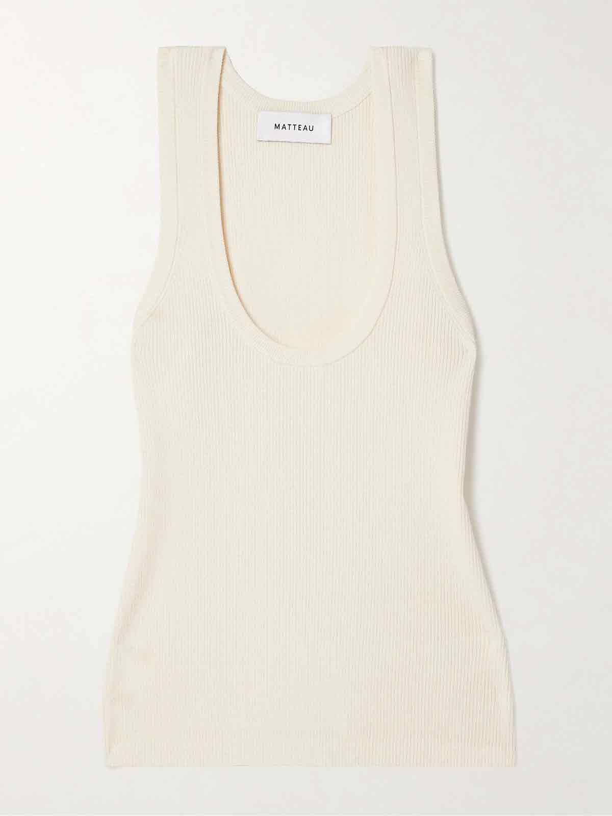 + NET SUSTAIN ribbed-knit tank MATTEAU