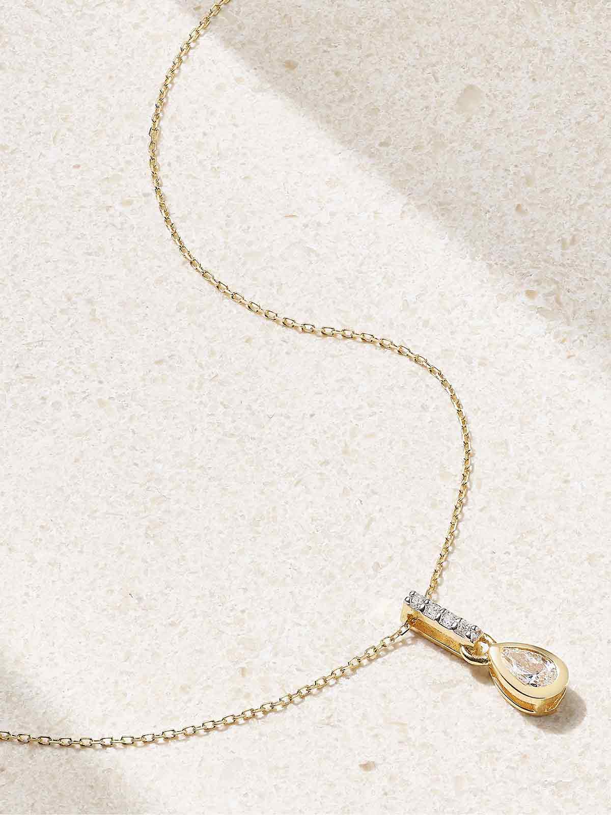 14-karat gold diamond necklace MATEO