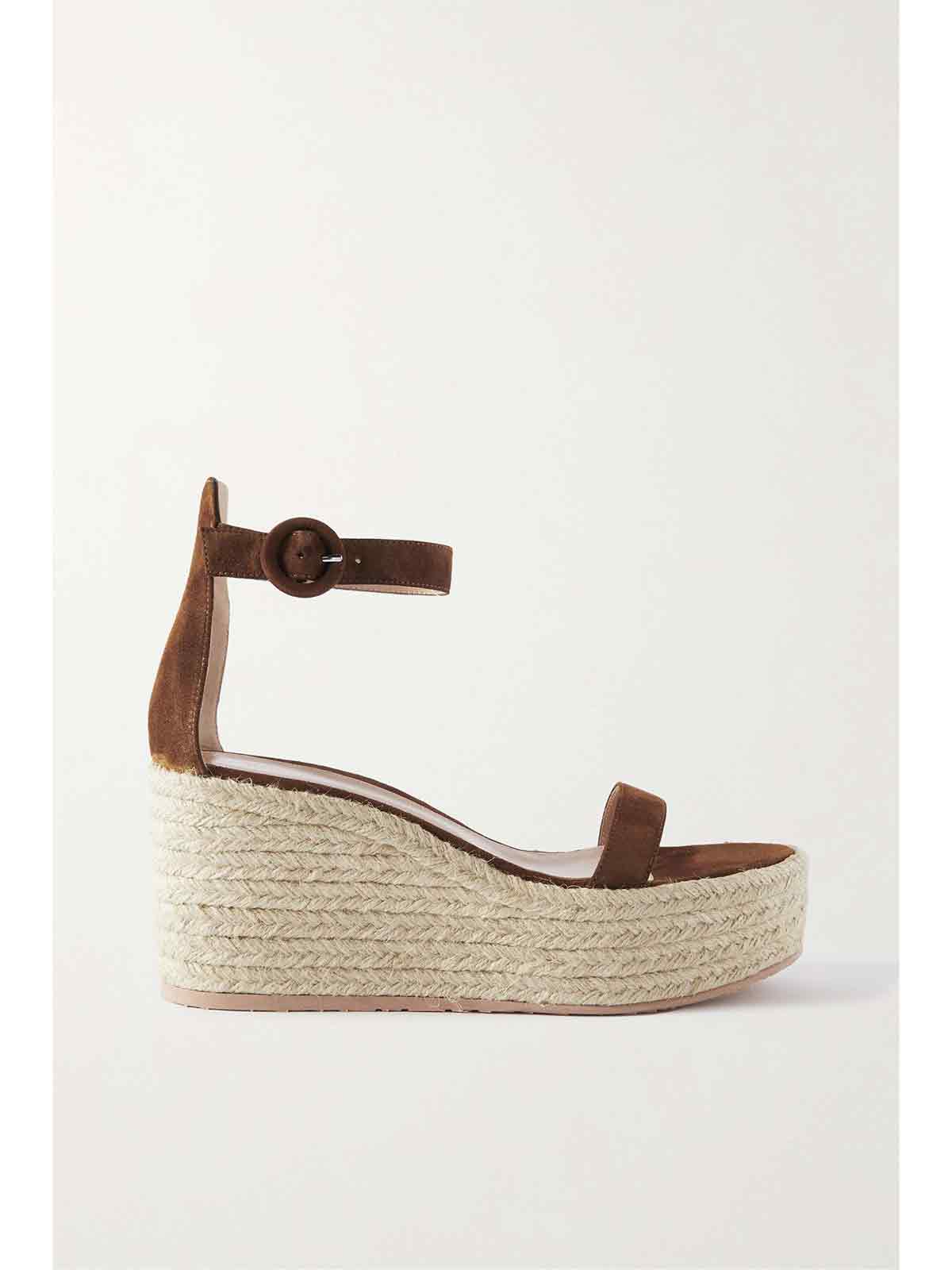 45 suede espadrille wedge sandals GIANVITO ROSSI