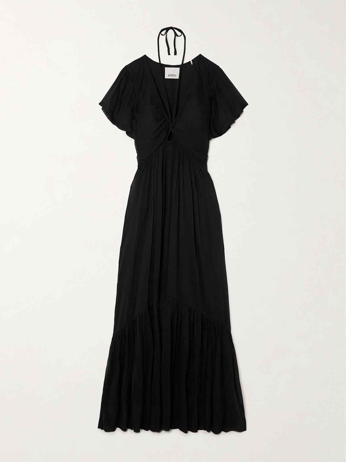 Agathe tiered cotton and silk-blend crepon maxi dress ISABEL MARANT