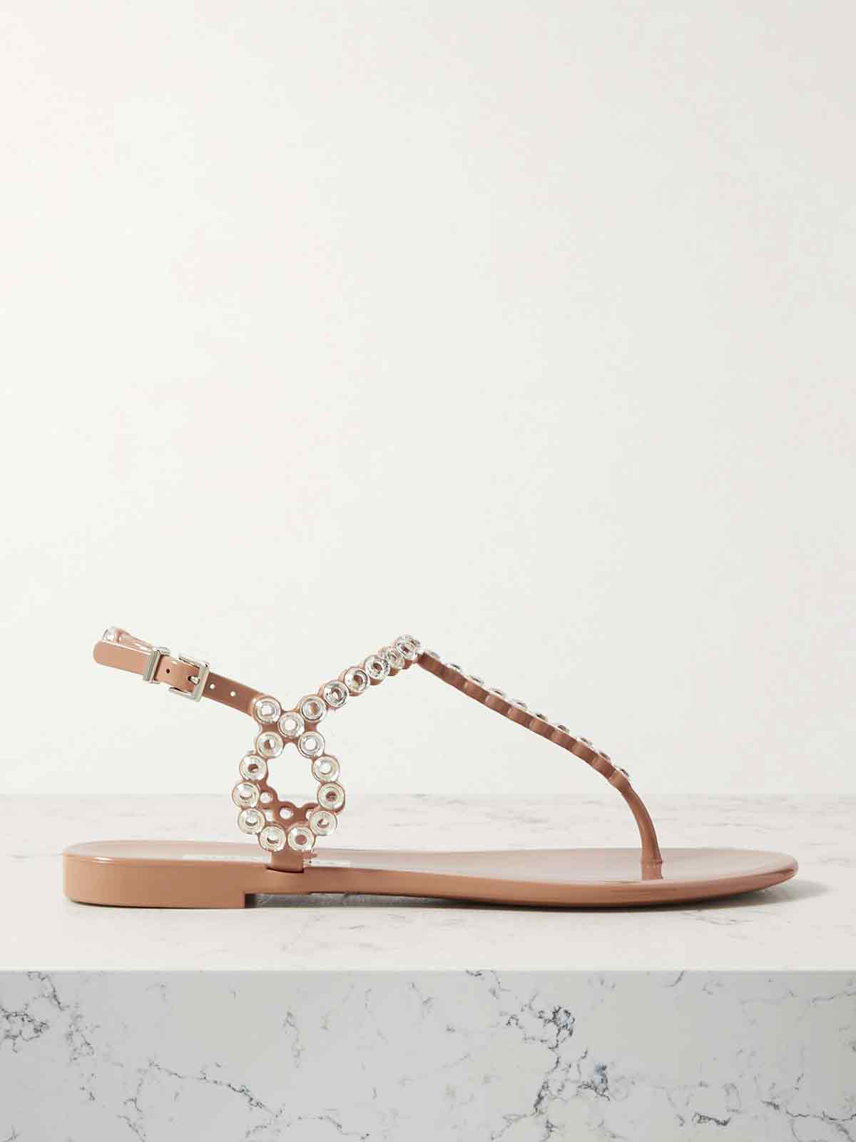 Almost Bare crystal-embellished PVC sandals AQUAZZURA