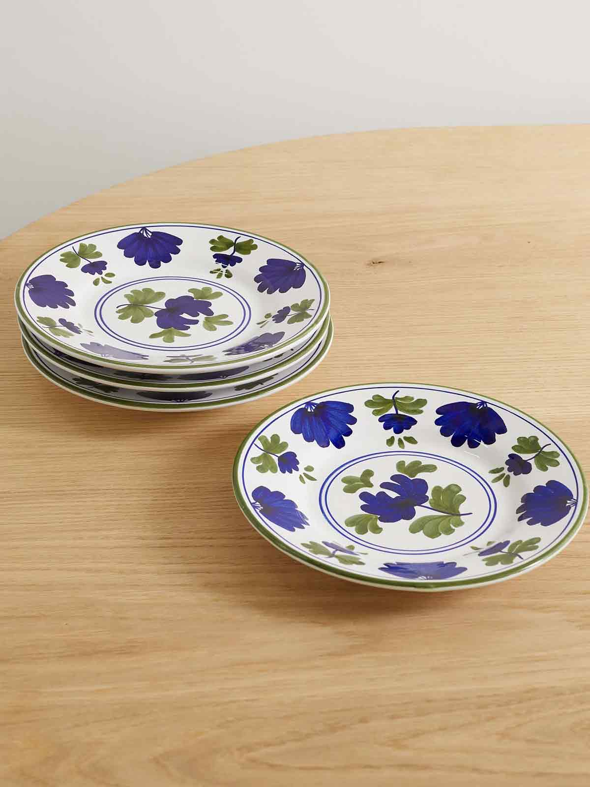 Blossom set of four 20cm ceramic dessert plates CABANA