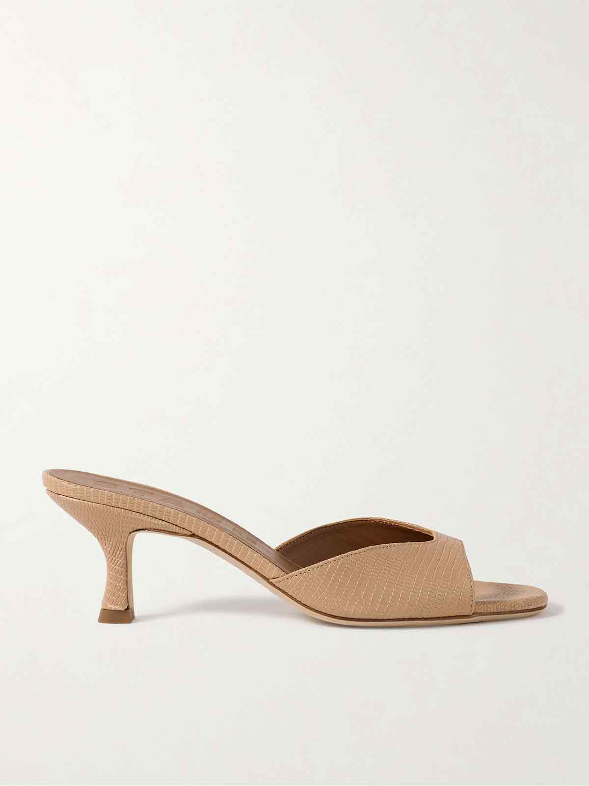 Brigitte snake-effect leather mules STAUD