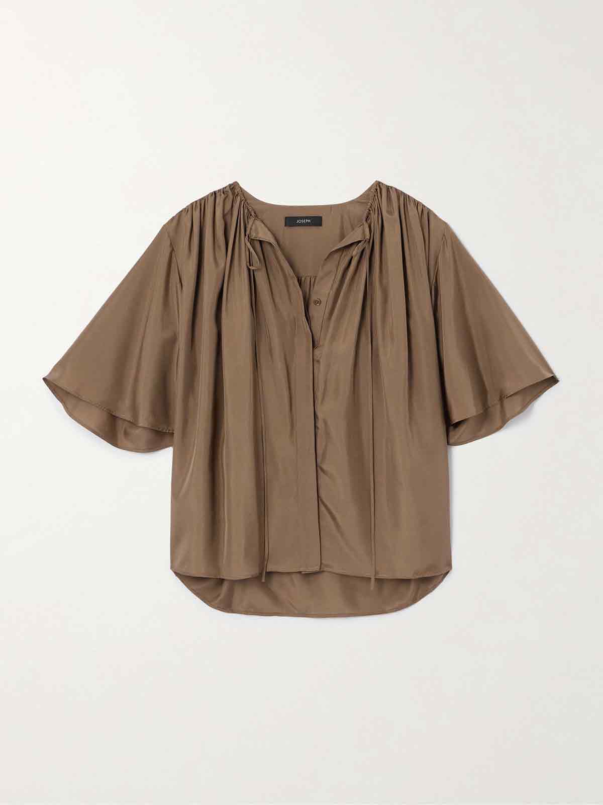 Bristow gathered silk-habotai blouse JOSEPH