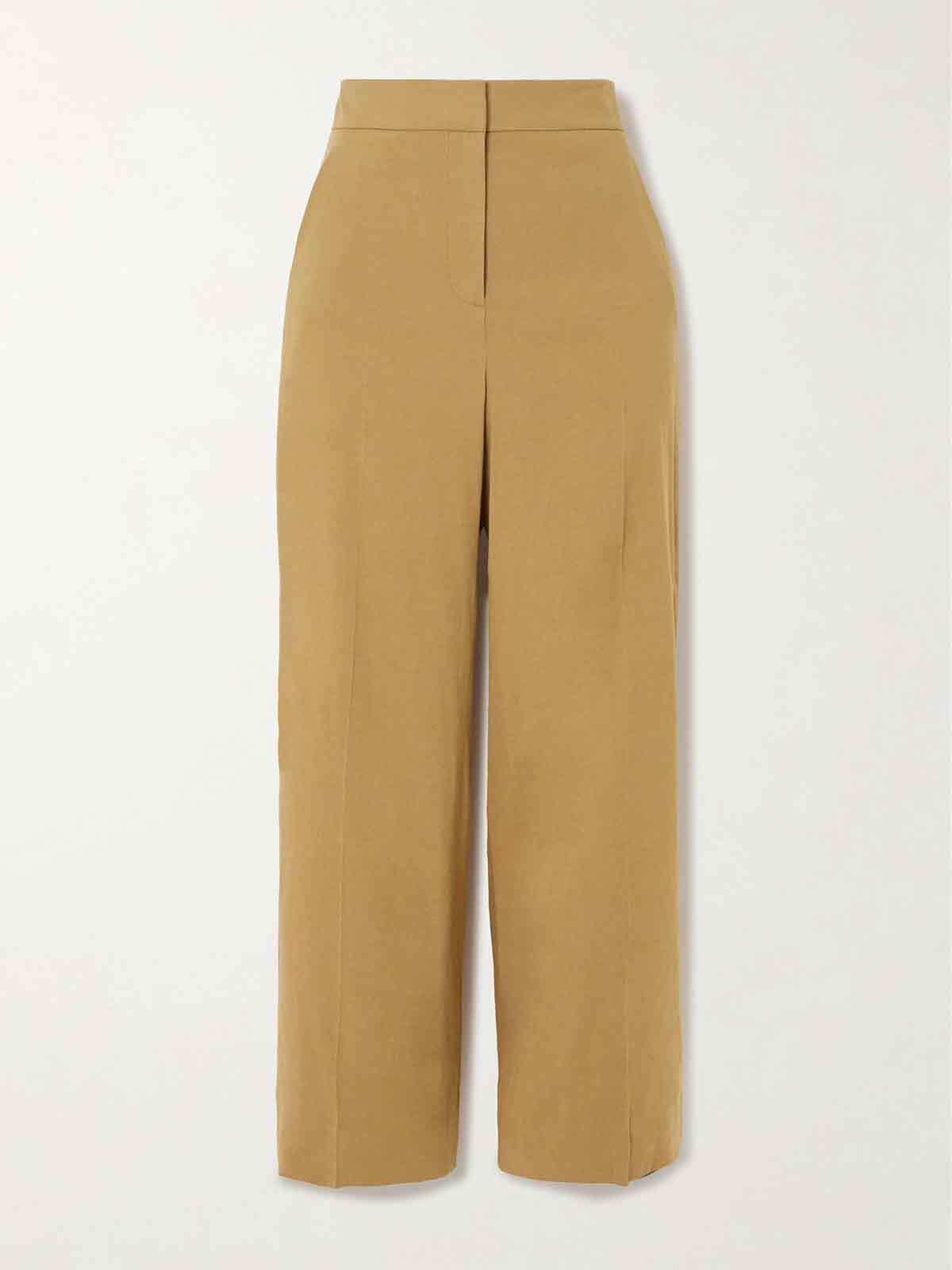 Brixton cropped linen-blend wide-leg pants VERONICA BEARD