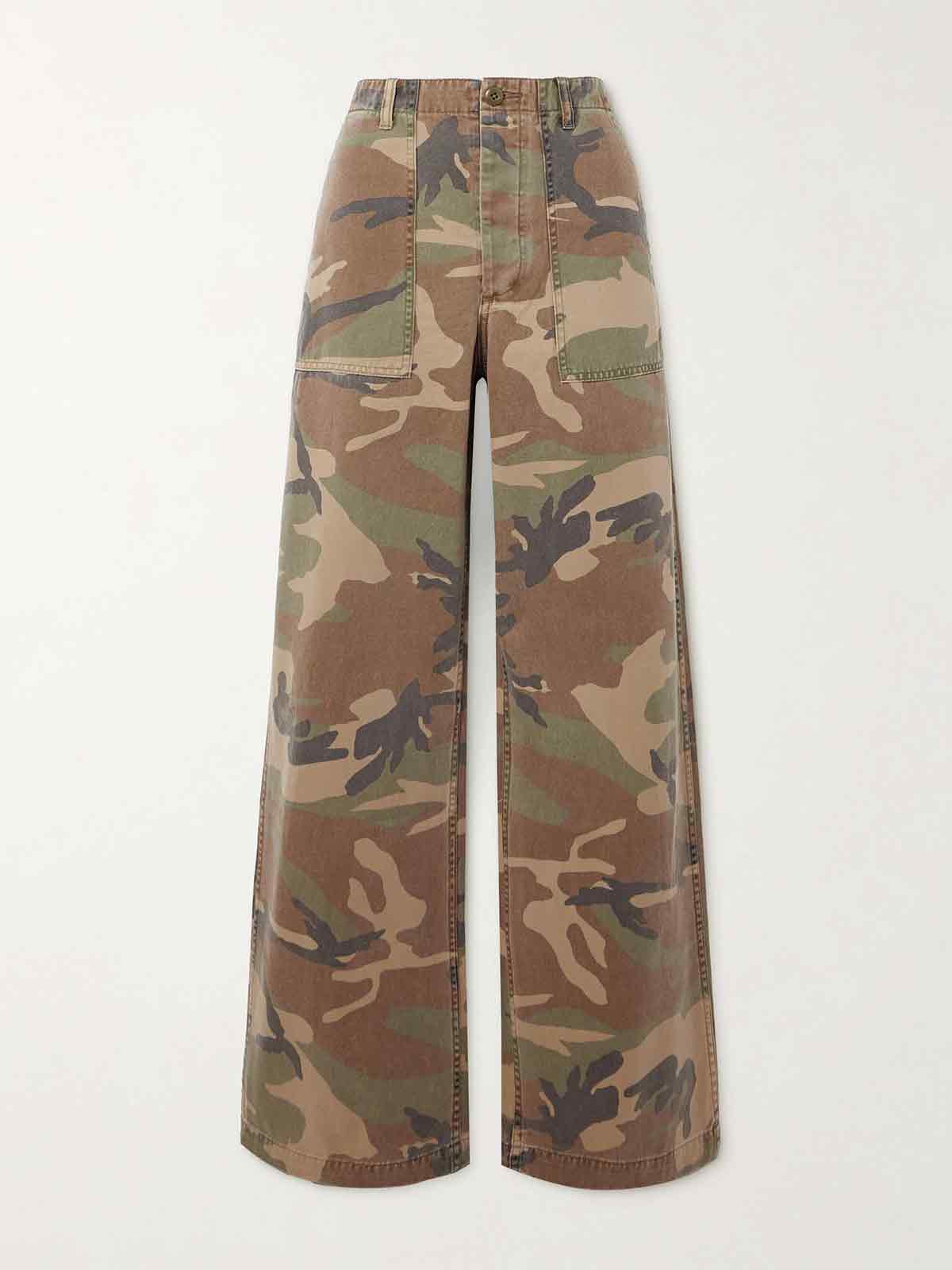 Camouflage-print cotton-twill pants R13