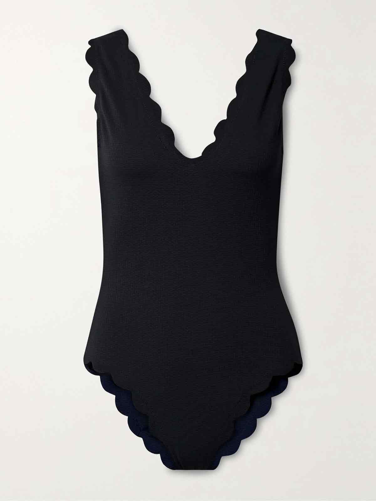 Charleston scalloped seersucker swimsuit MARYSIA