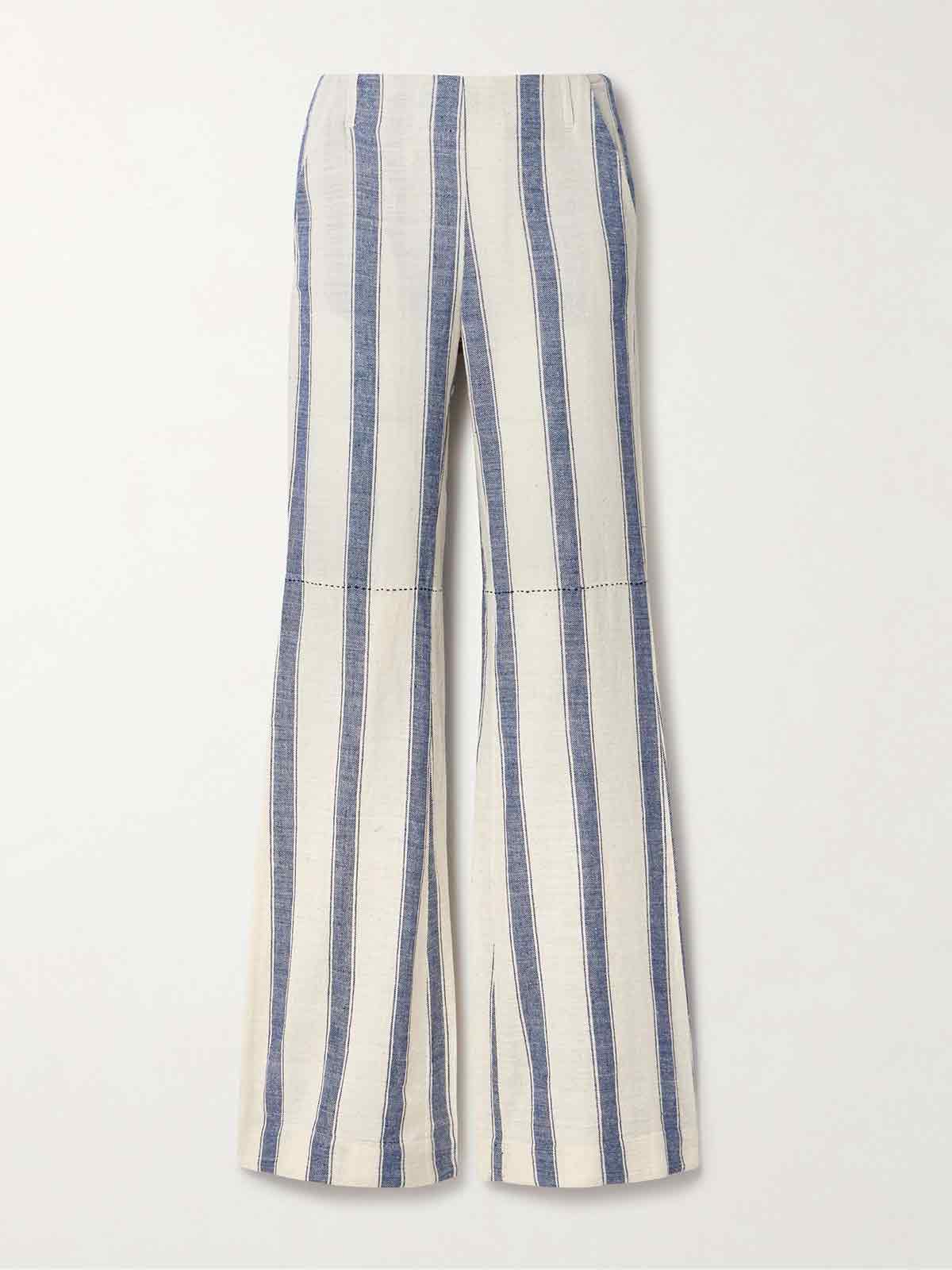 Charlie striped cotton-gauze flared pants ALIX OF BOHEMIA