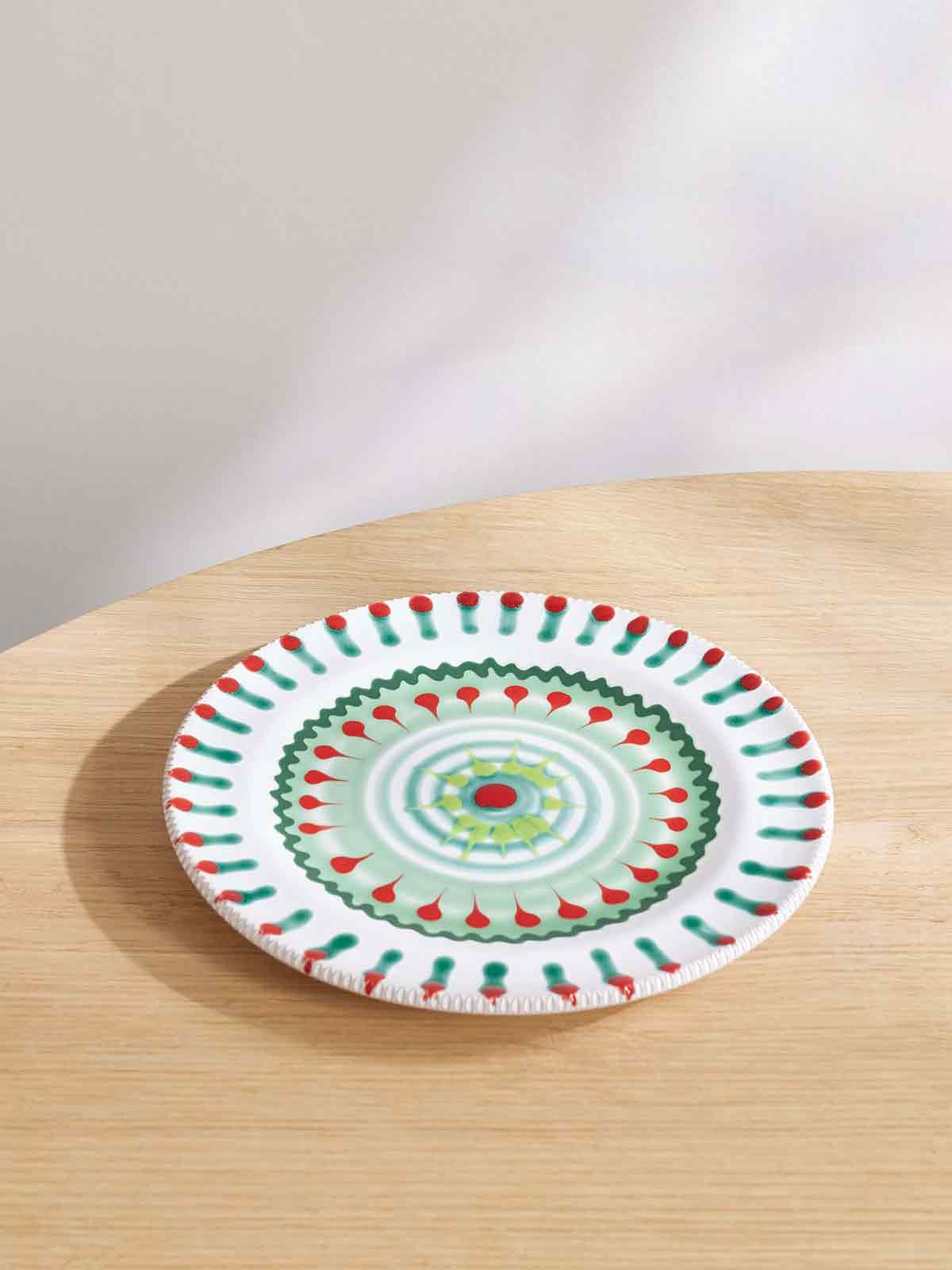 Chilli set of two ceramic dessert plates AQUAZZURA CASA