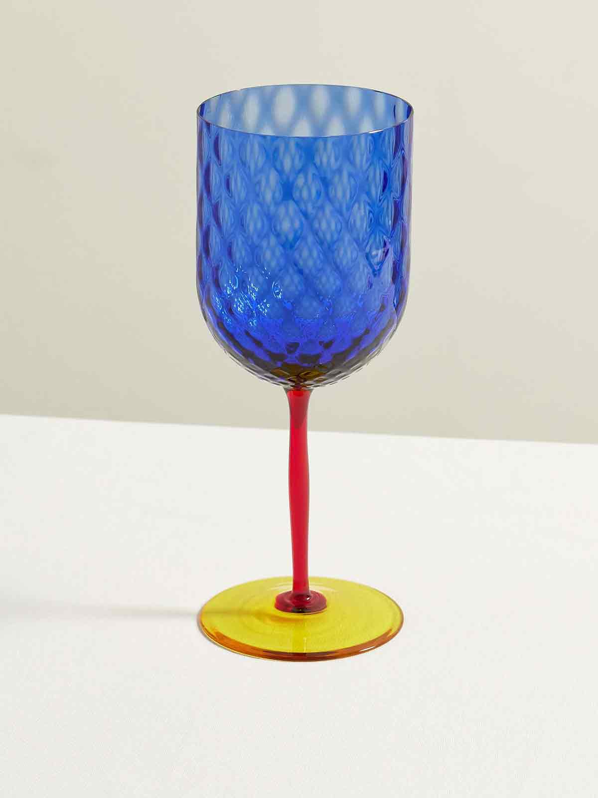 Color-block Murano red wine glass DOLCE&GABBANA