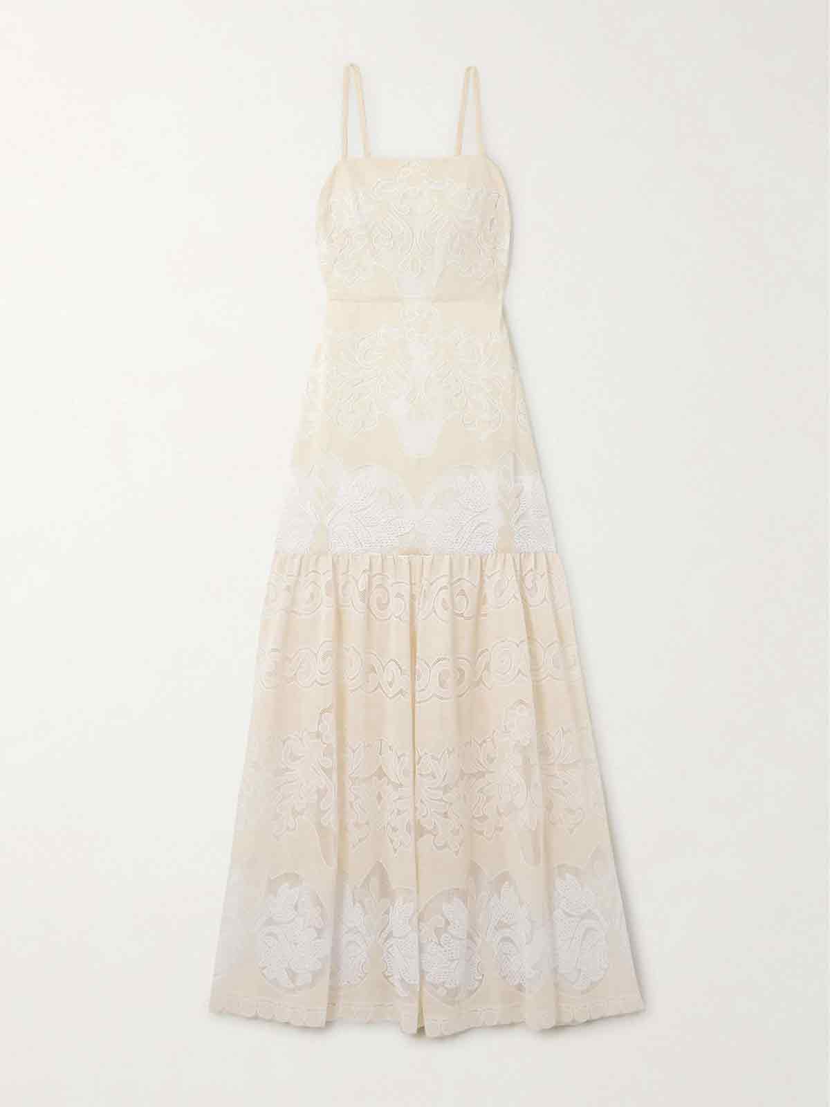 Cordelia lace and voile maxi dress BORGO DE NOR