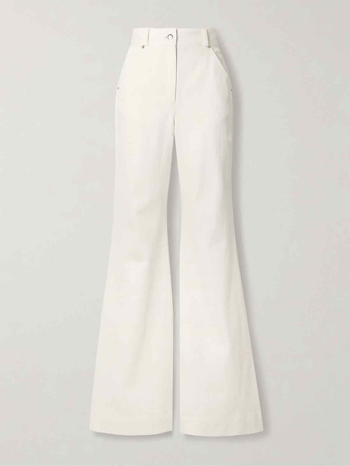 Cotton-twill high-rise flared pants SERGIO HUDSON