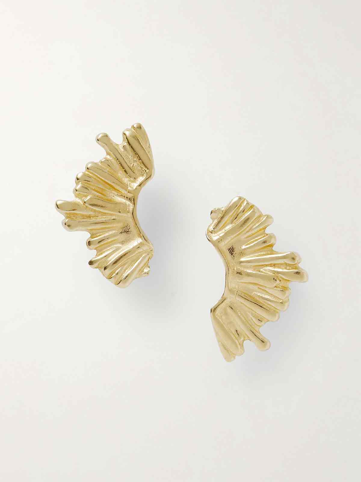 Crescent Sun gold-plated earrings THE YSSO