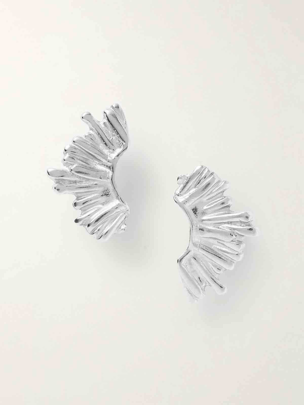 Crescent Sun silver earrings THE YSSO