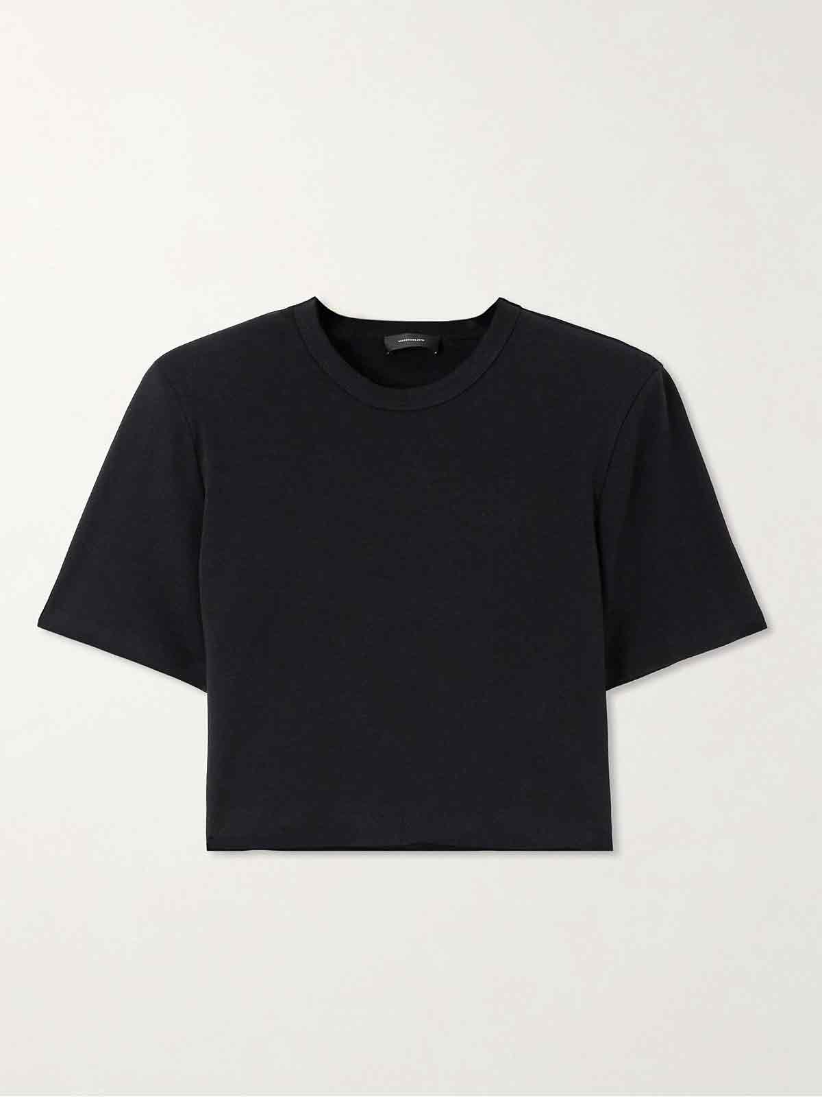 Cropped cotton-jersey t-shirt WARDROBE.NYC