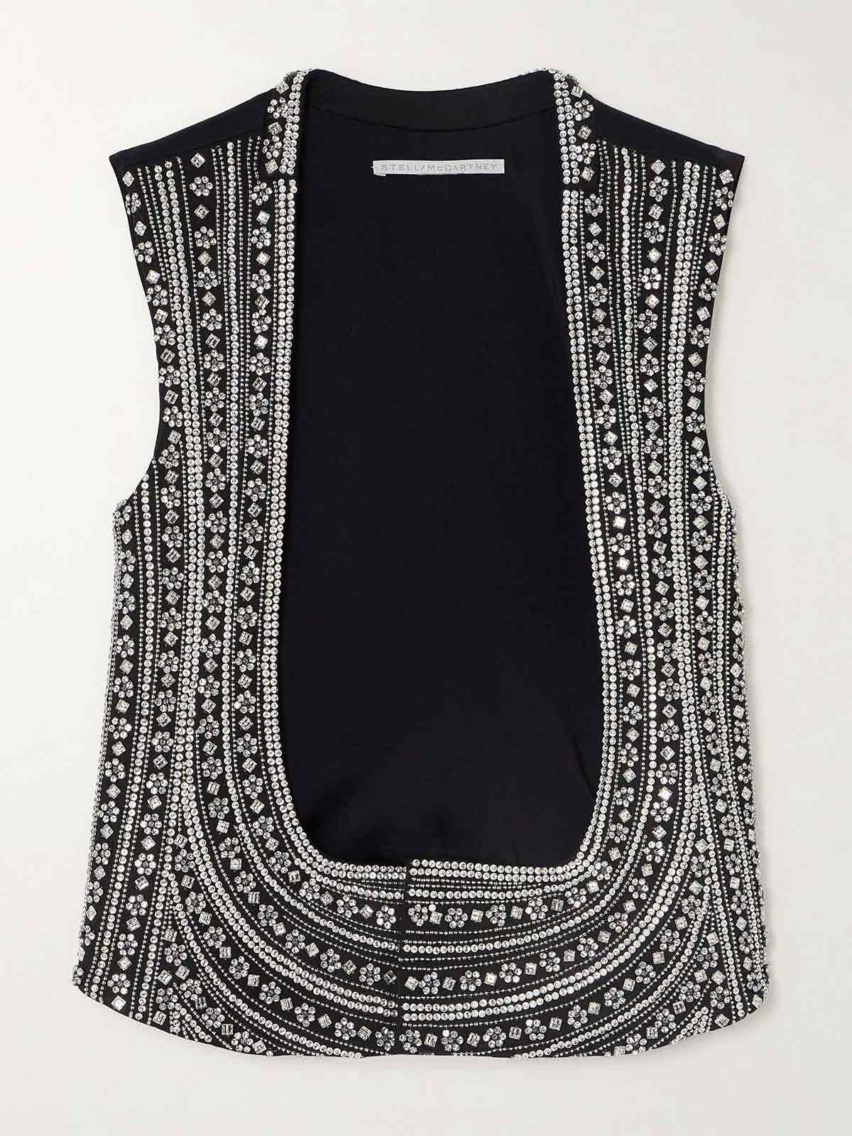 Crystal-embellished wool-twill vest STELLA MCCARTNEY