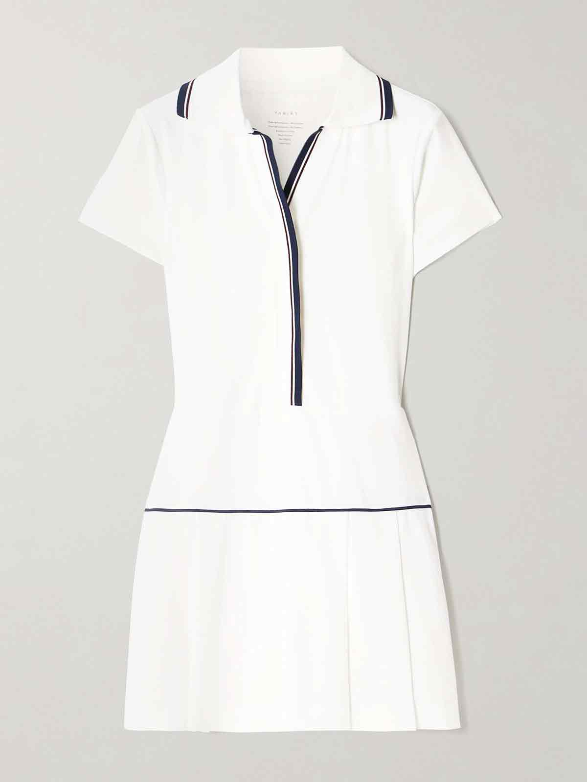 Darien Court 33” pleated stretch-jersey tennis dress VARLEY