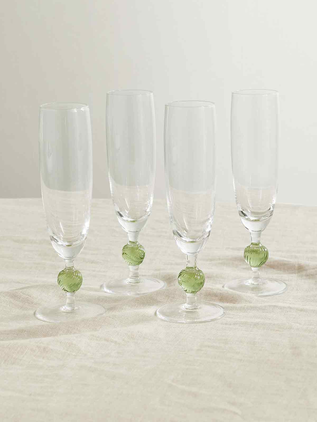 Demetra set of four flute glasses CABANA