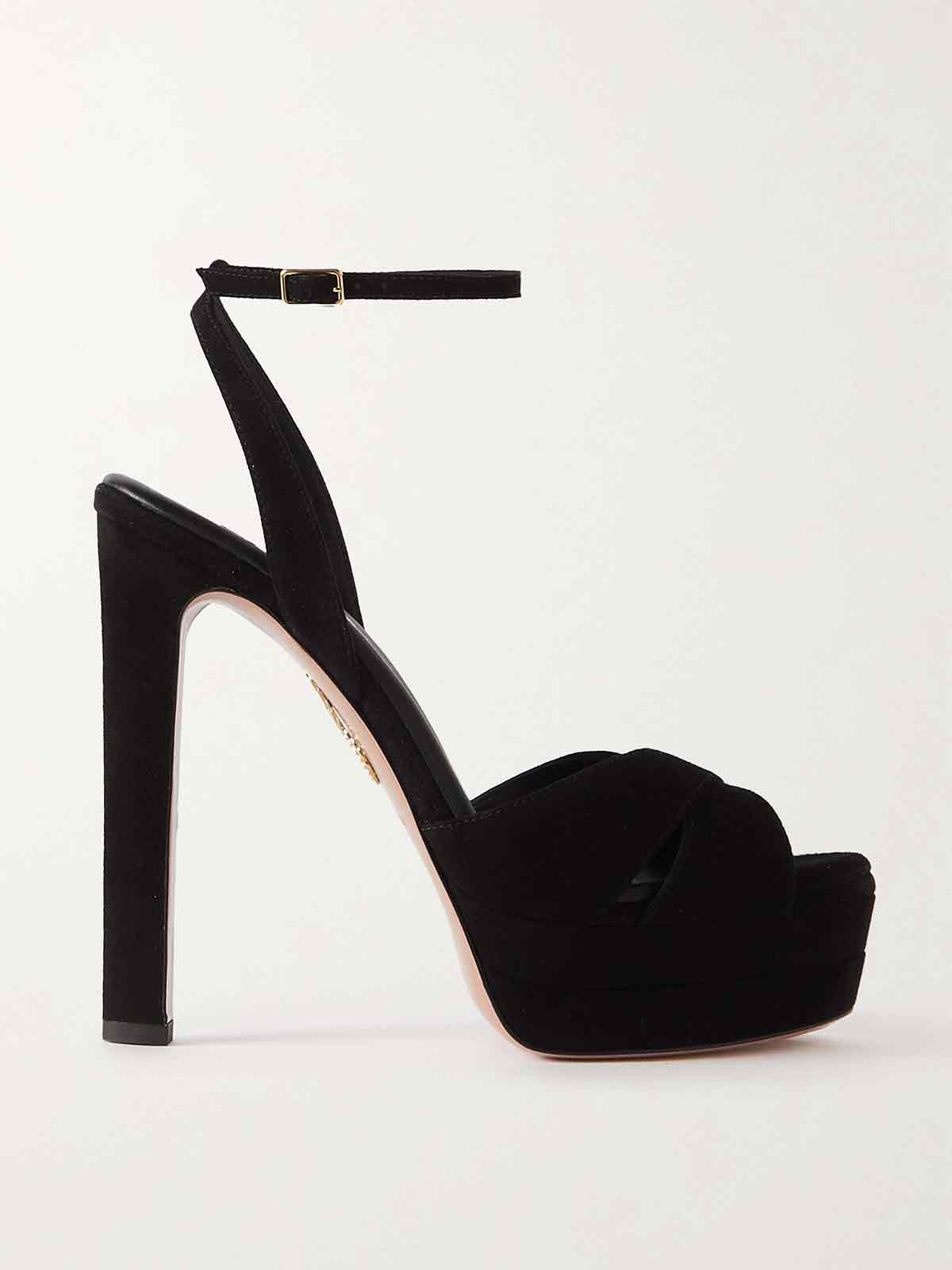 Divine Plateau 130 suede platform sandals AQUAZZURA