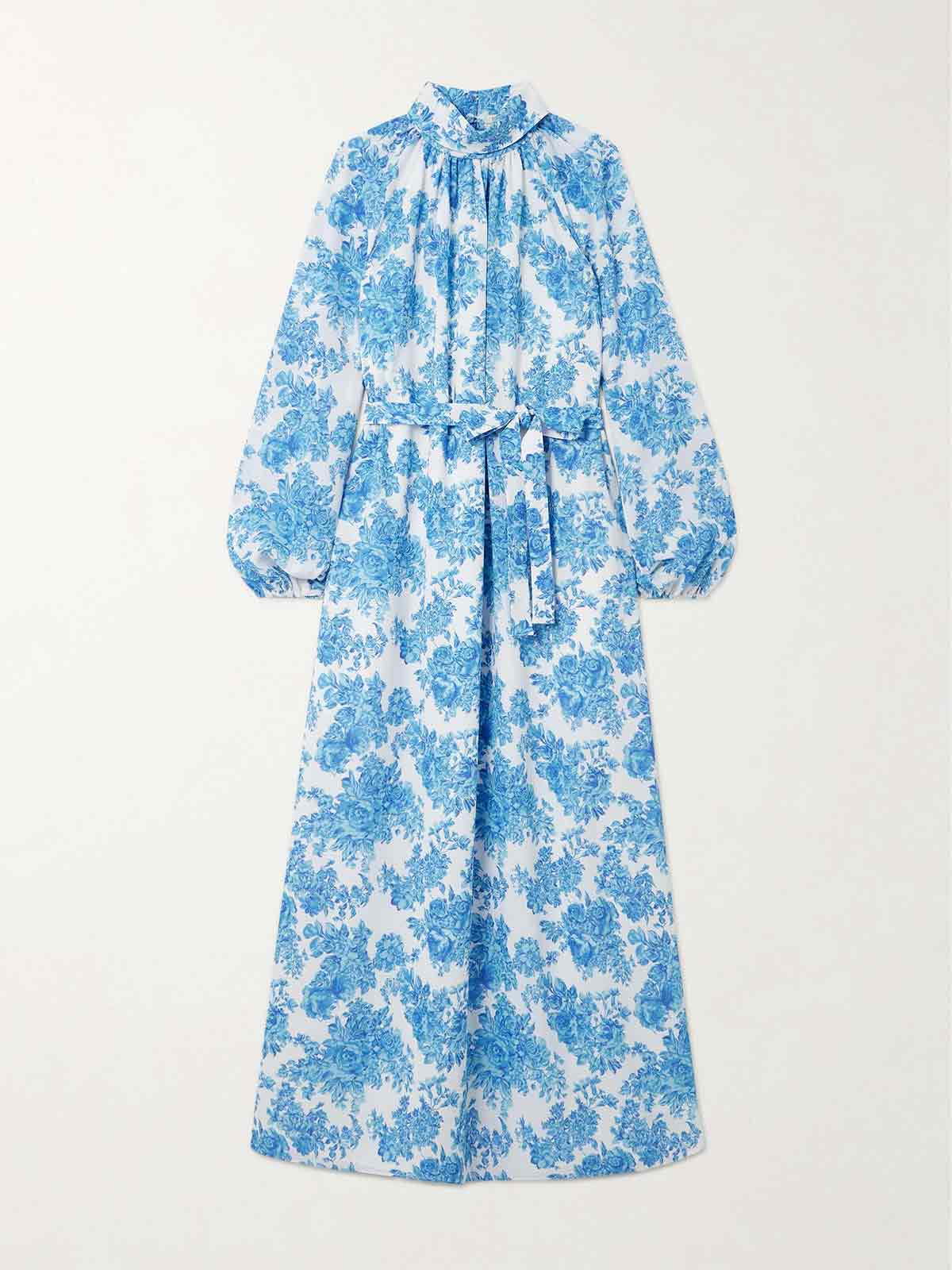 Elanda belted floral-print crepe maxi dress EMILIA WICKSTEAD