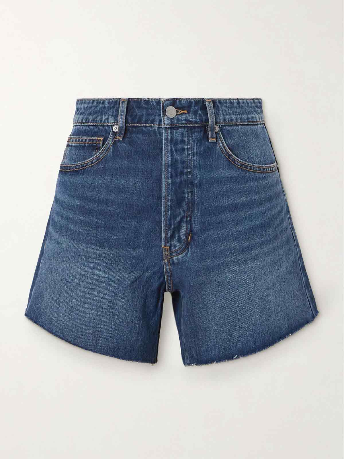 Ellis frayed denim shorts VERONICA BEARD