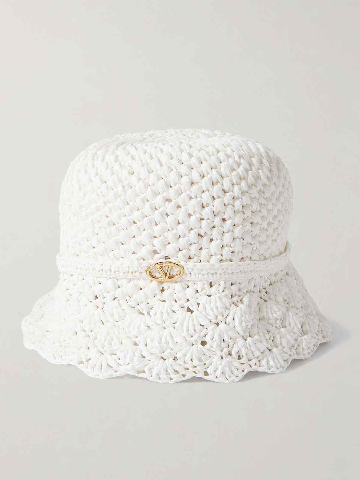 Embellished crocheted bucket hat VALENTINO GARAVANI