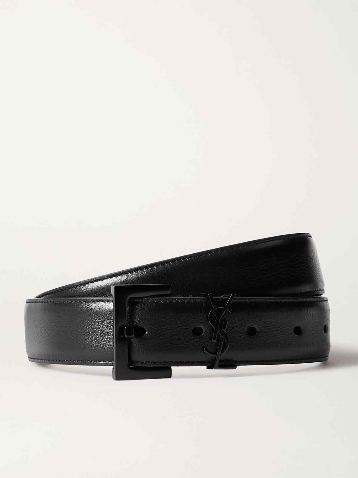 Embellished leather belt SAINT LAURENT