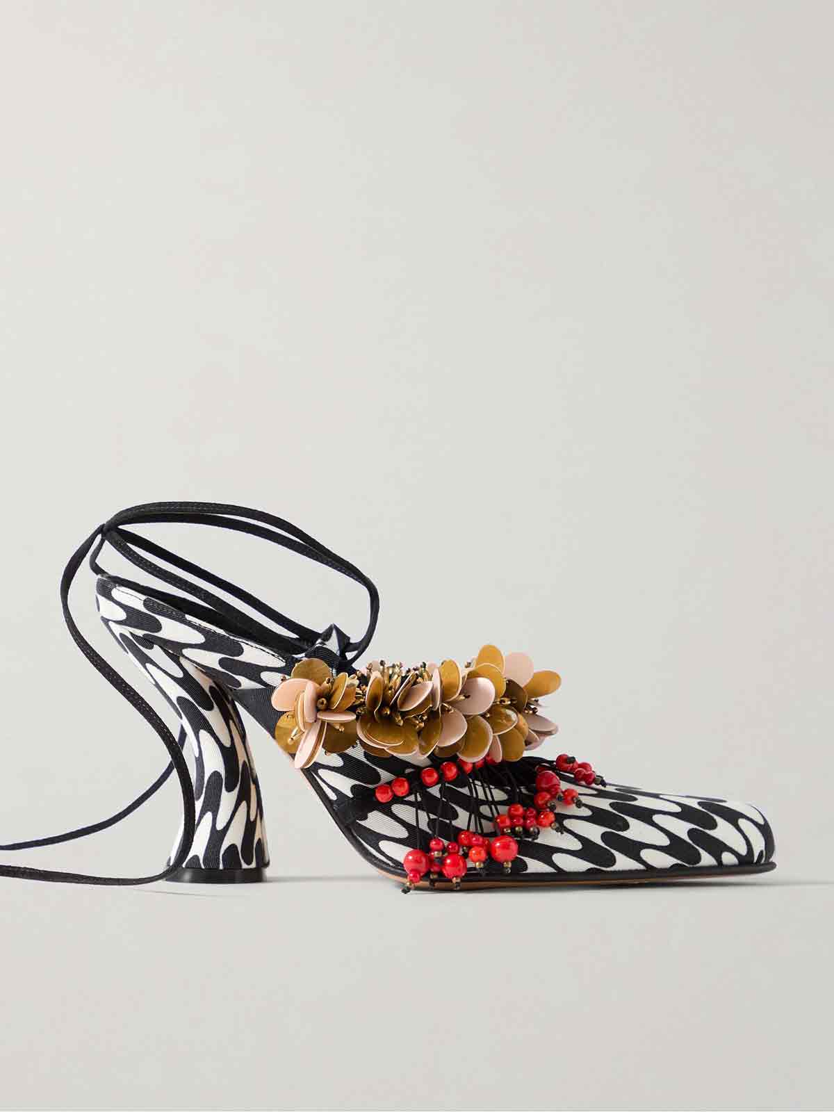 Embellished printed faille pumps DRIES VAN NOTEN