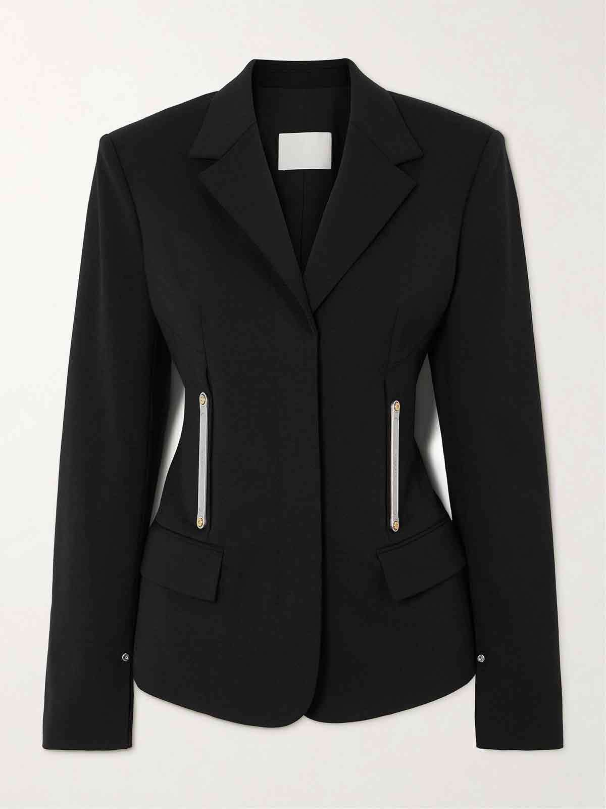 Embellished wool-blend blazer DION LEE