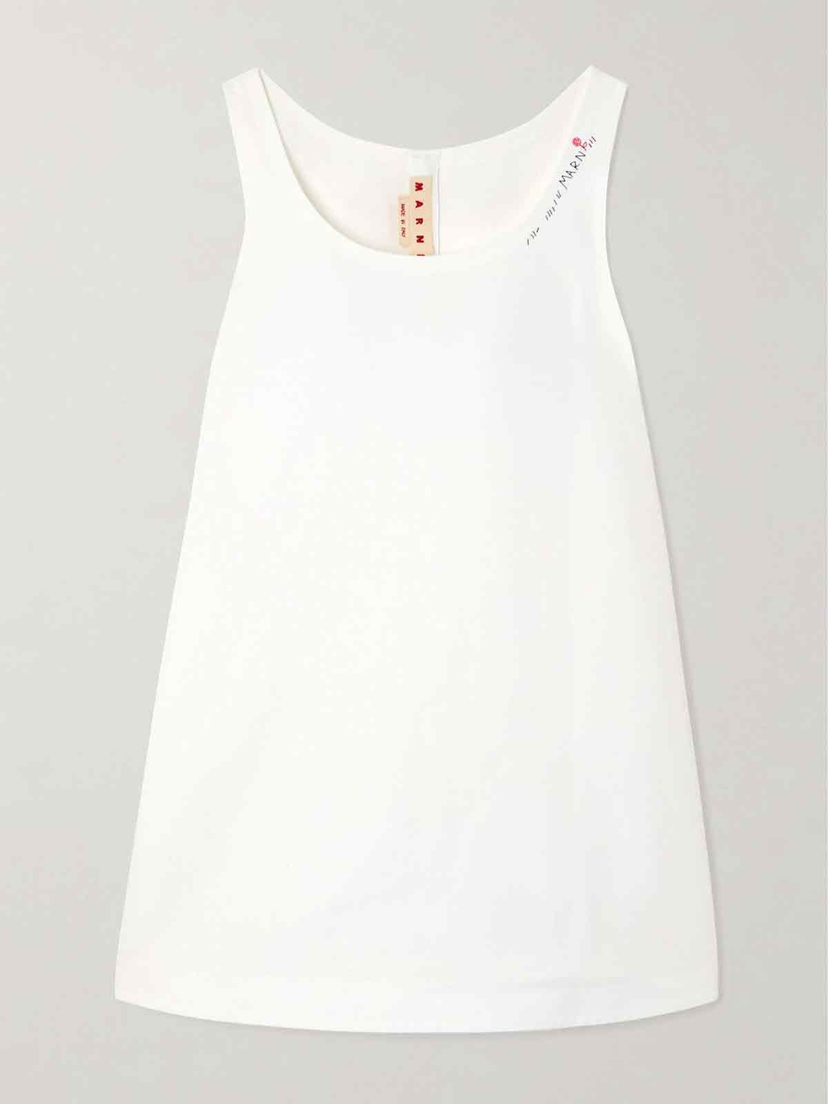 Embroidered cotton mini dress MARNI