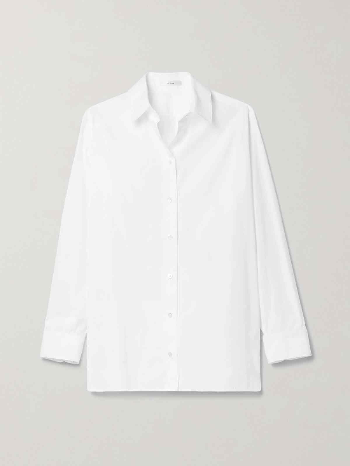 Essentials Sisilia cotton-poplin shirt THE ROW