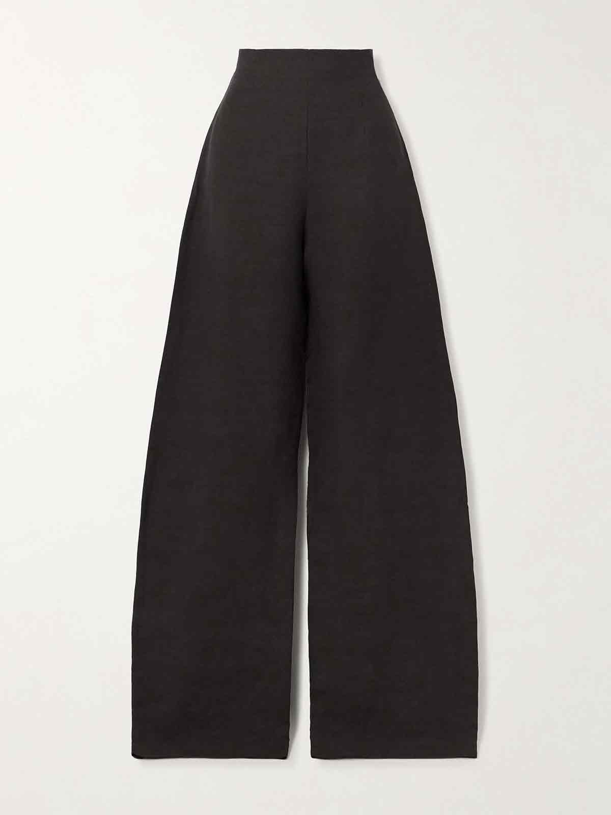 Fania linen and wool-blend wide-leg pants CORTANA