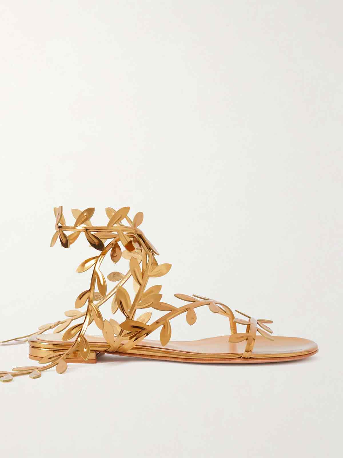 Flavia mirrored-leather sandals GIANVITO ROSSI