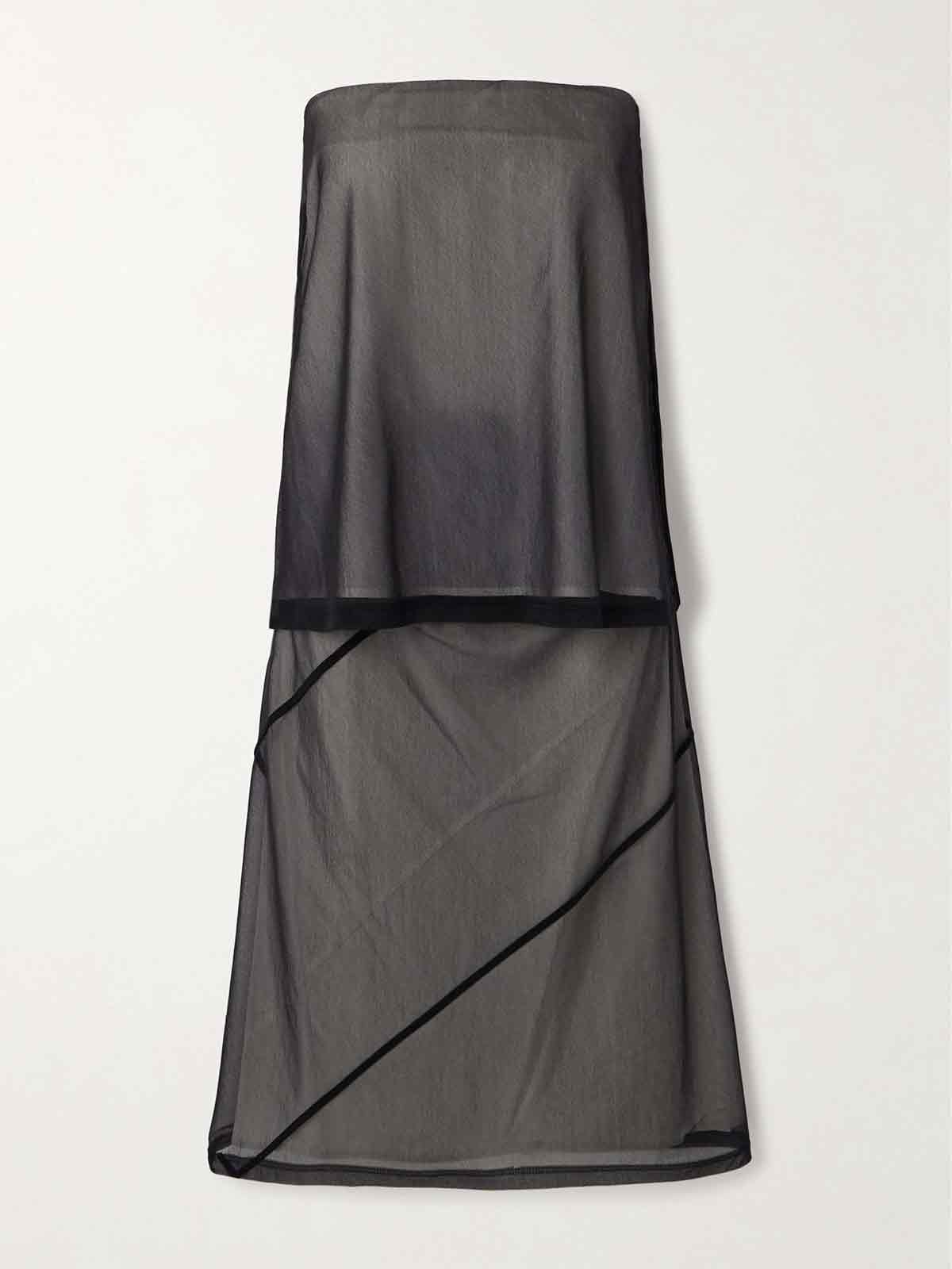 Gwen strapless layered organza midi dress PROENZA SCHOULER