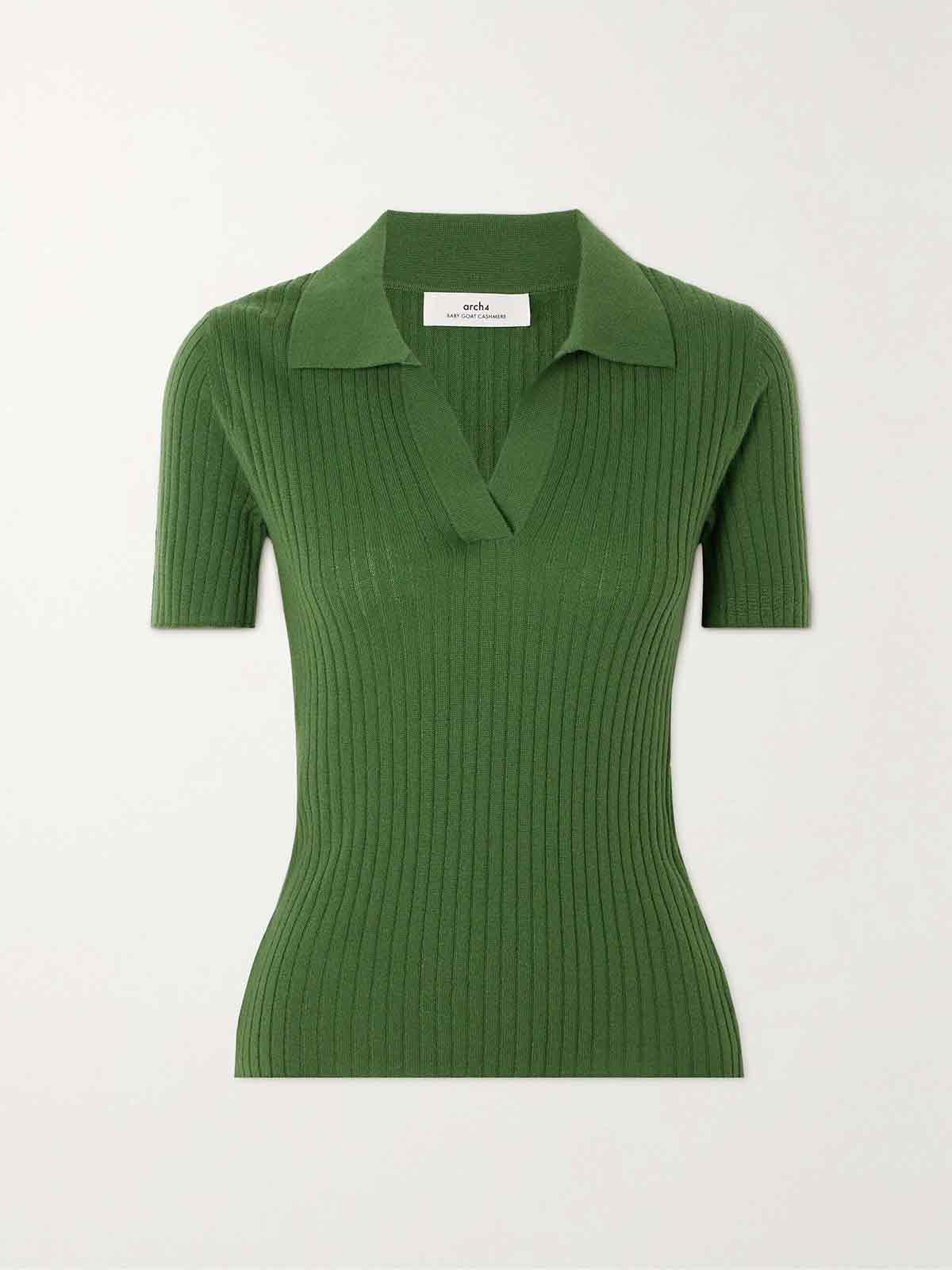 Jennifer ribbed cashmere polo shirt ARCH4