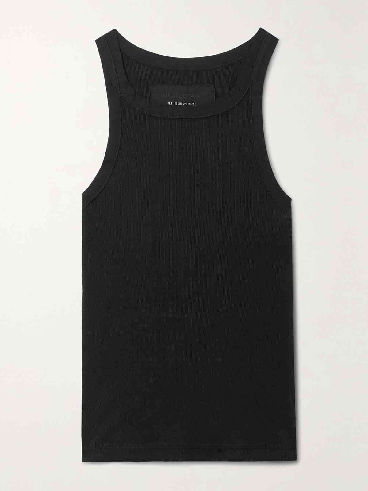 Jennifer ribbed cotton-jersey tank NILI LOTAN