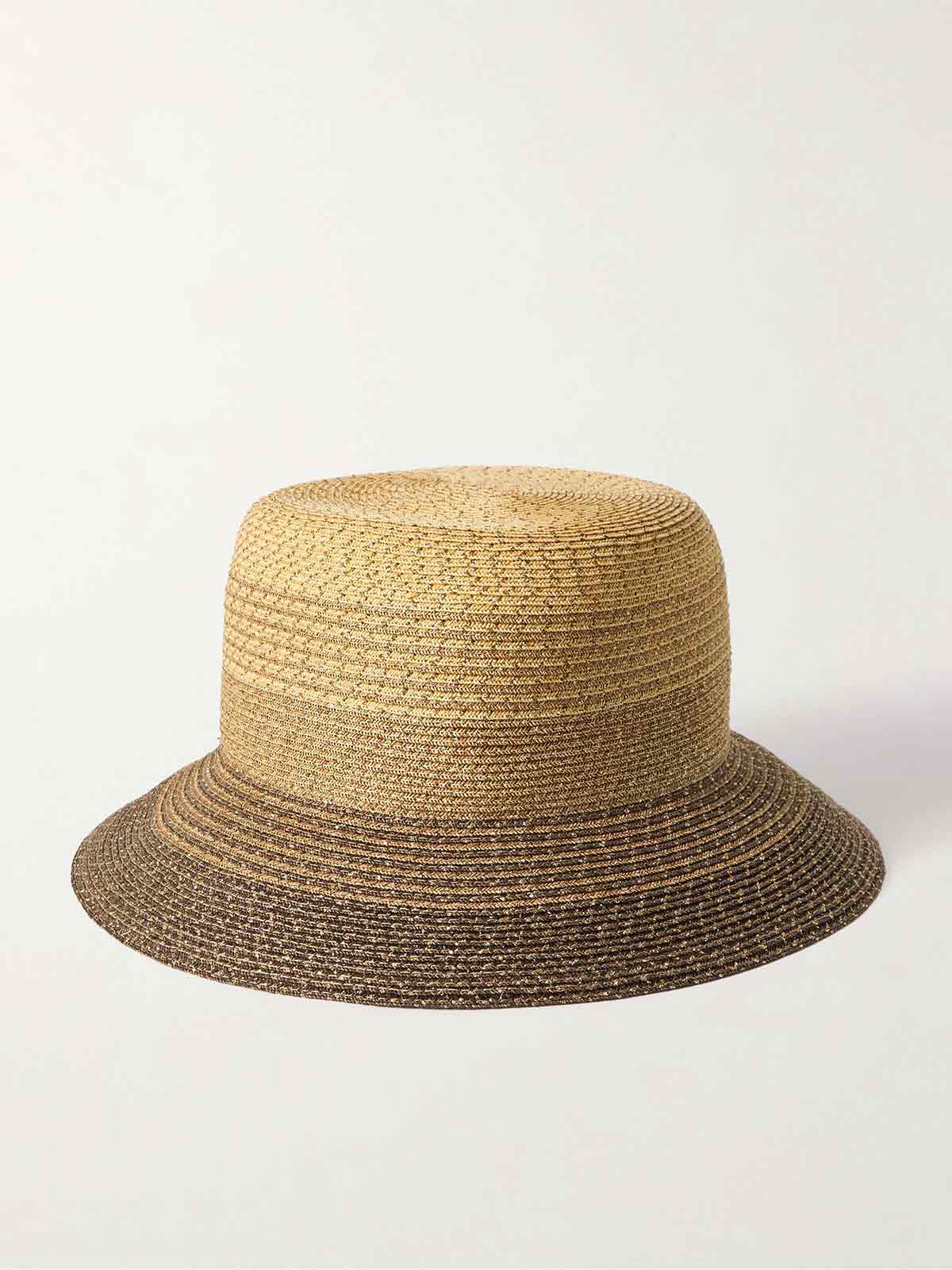 Johan degradé metallic straw bucket hat EUGENIA KIM