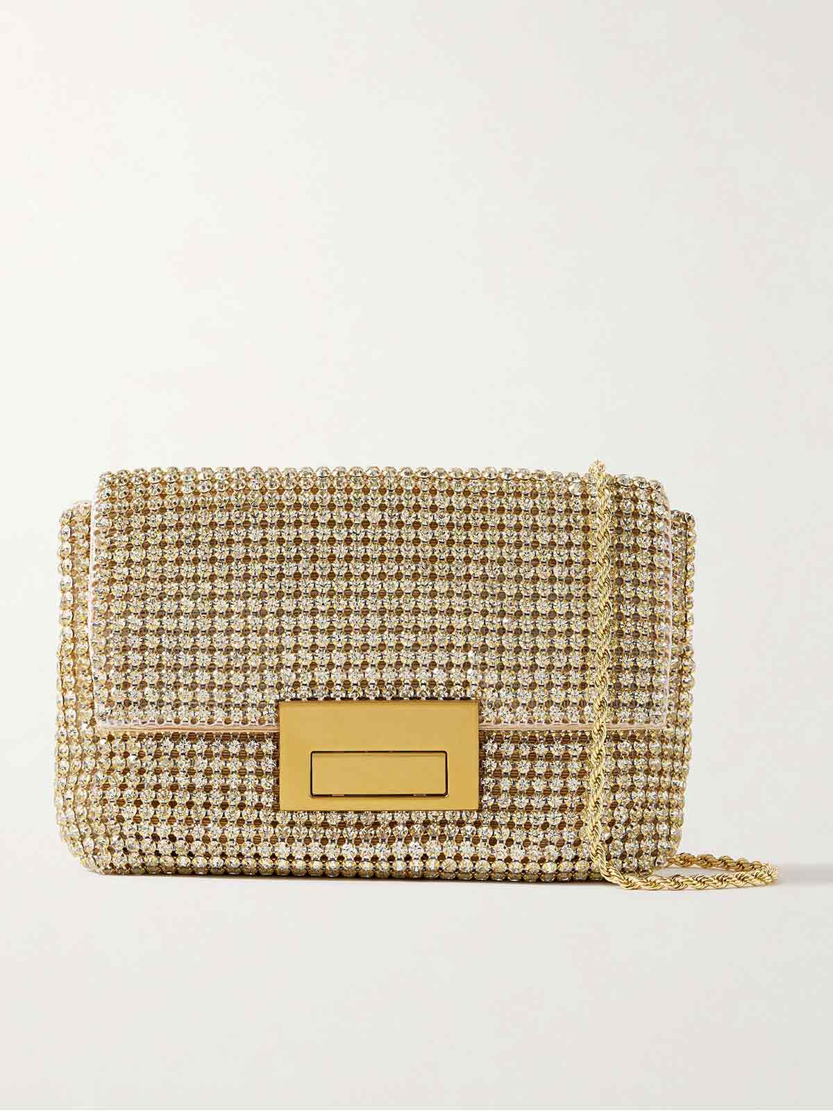 June crystal-embellished faille clutch LOEFFLER RANDALL