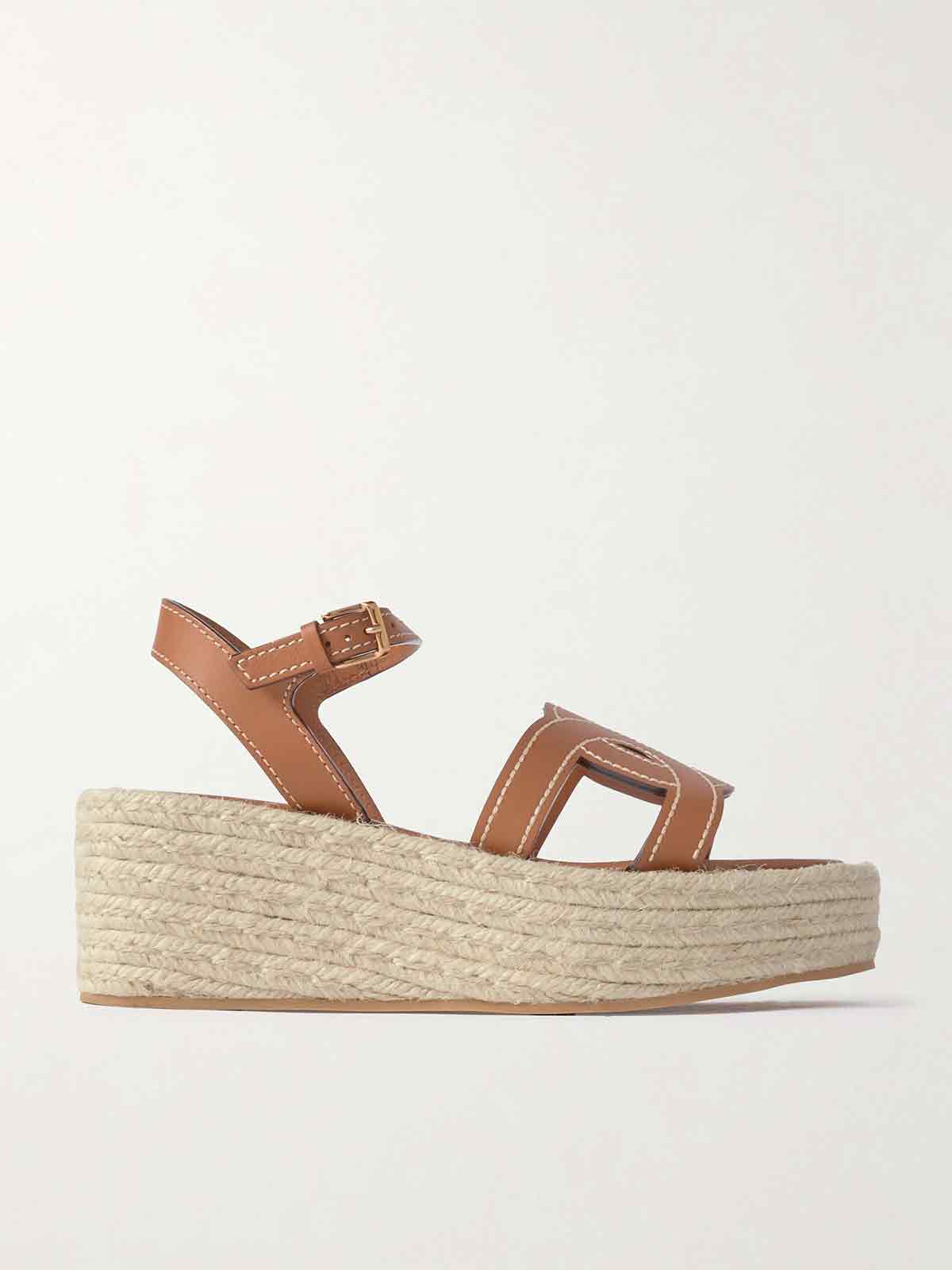 Kate cutout leather wedge sandals TOD'S