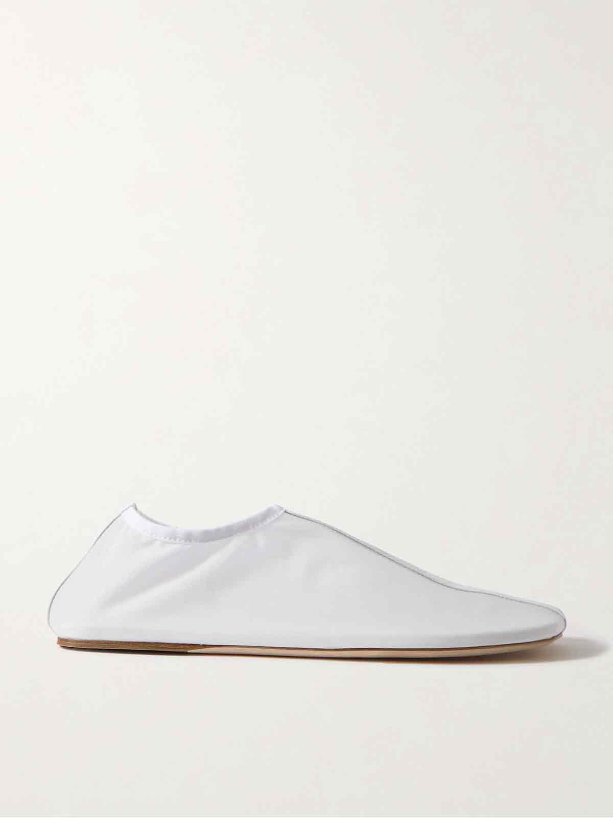 Leather-trimmed mesh ballet flats CHRISTOPHER ESBER