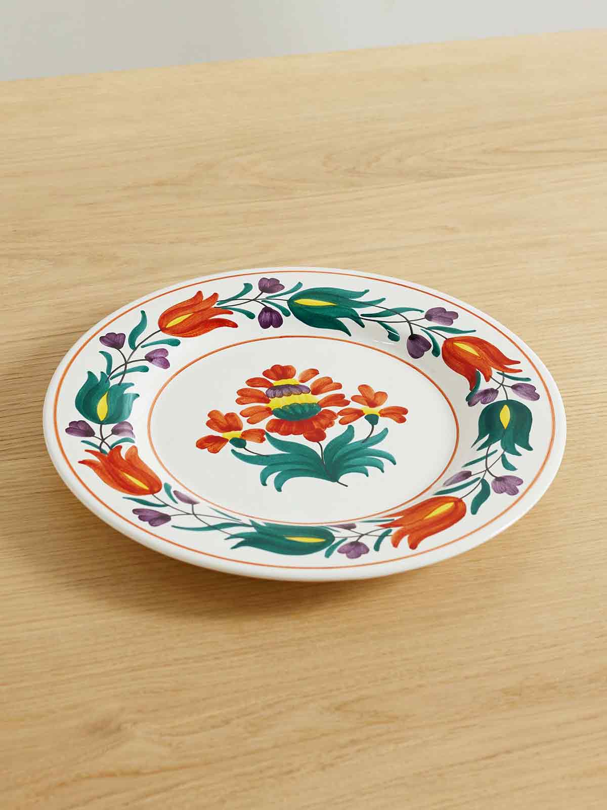 Lia 29.5cm painted ceramic dinner plate CABANA