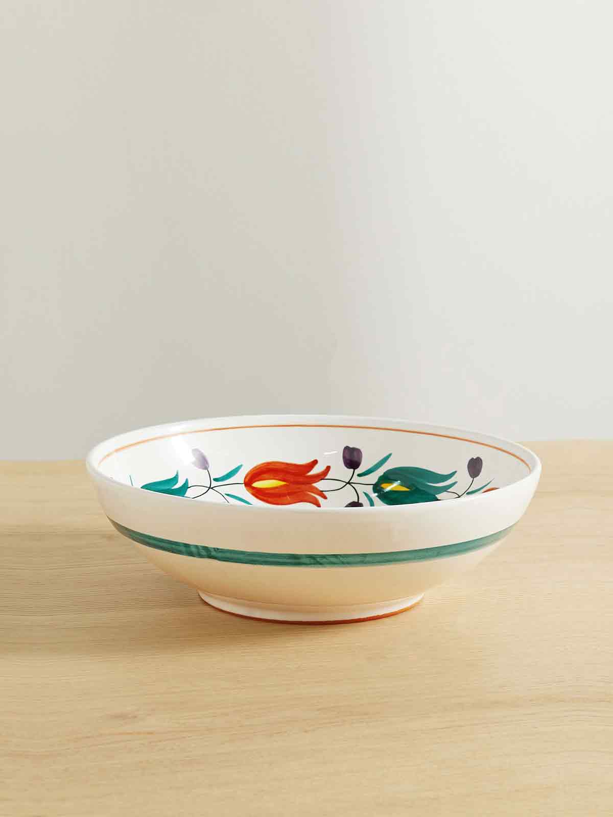 Lia painted ceramic serving bowl CABANA