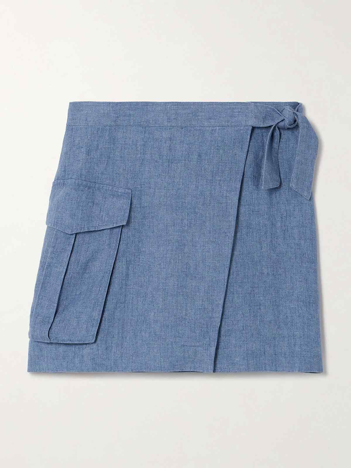 Linen mini wrap skirt POLO RALPH LAUREN