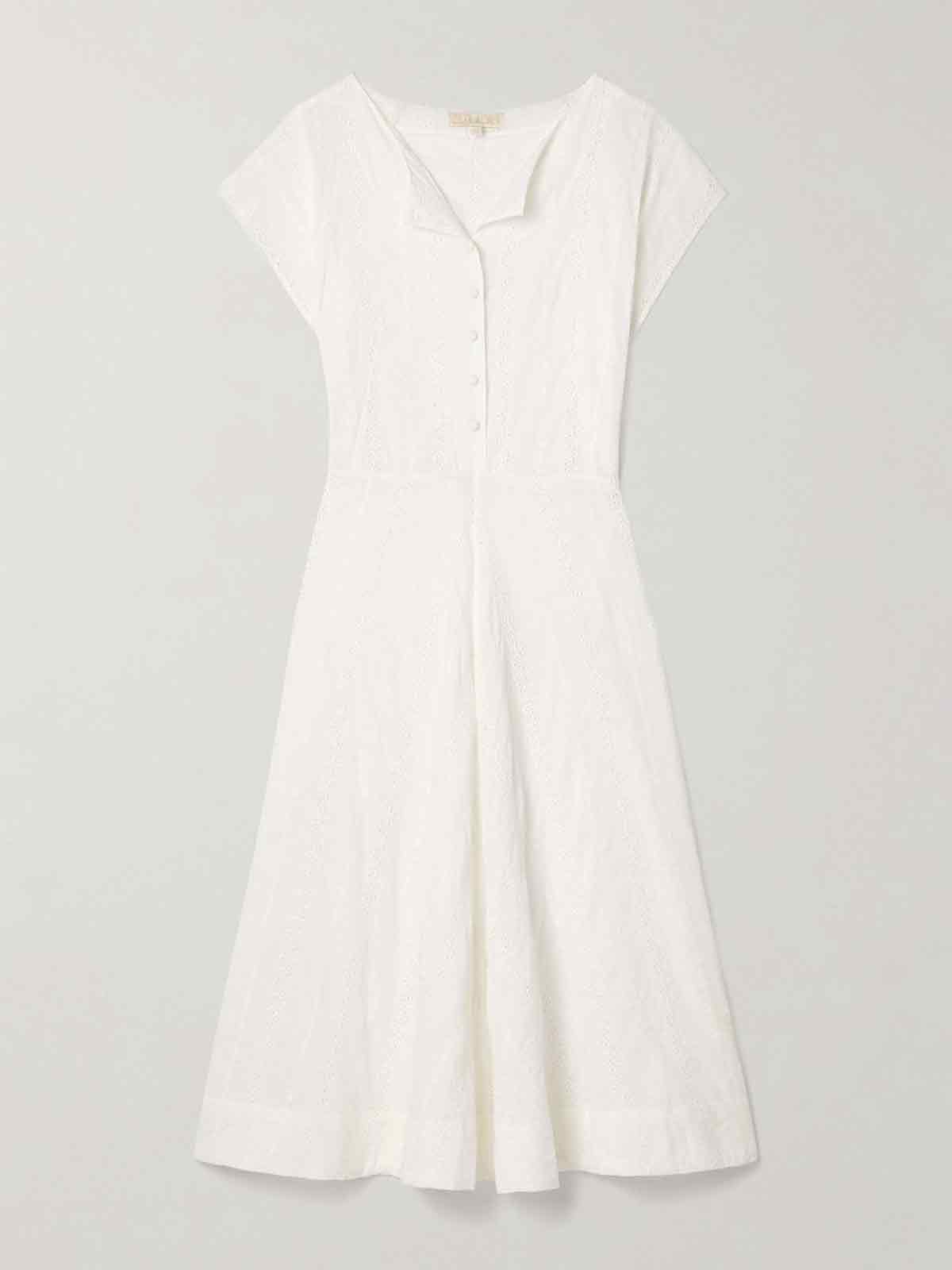 Madeira broderie anglaise cotton midi dress SUZIE KONDI