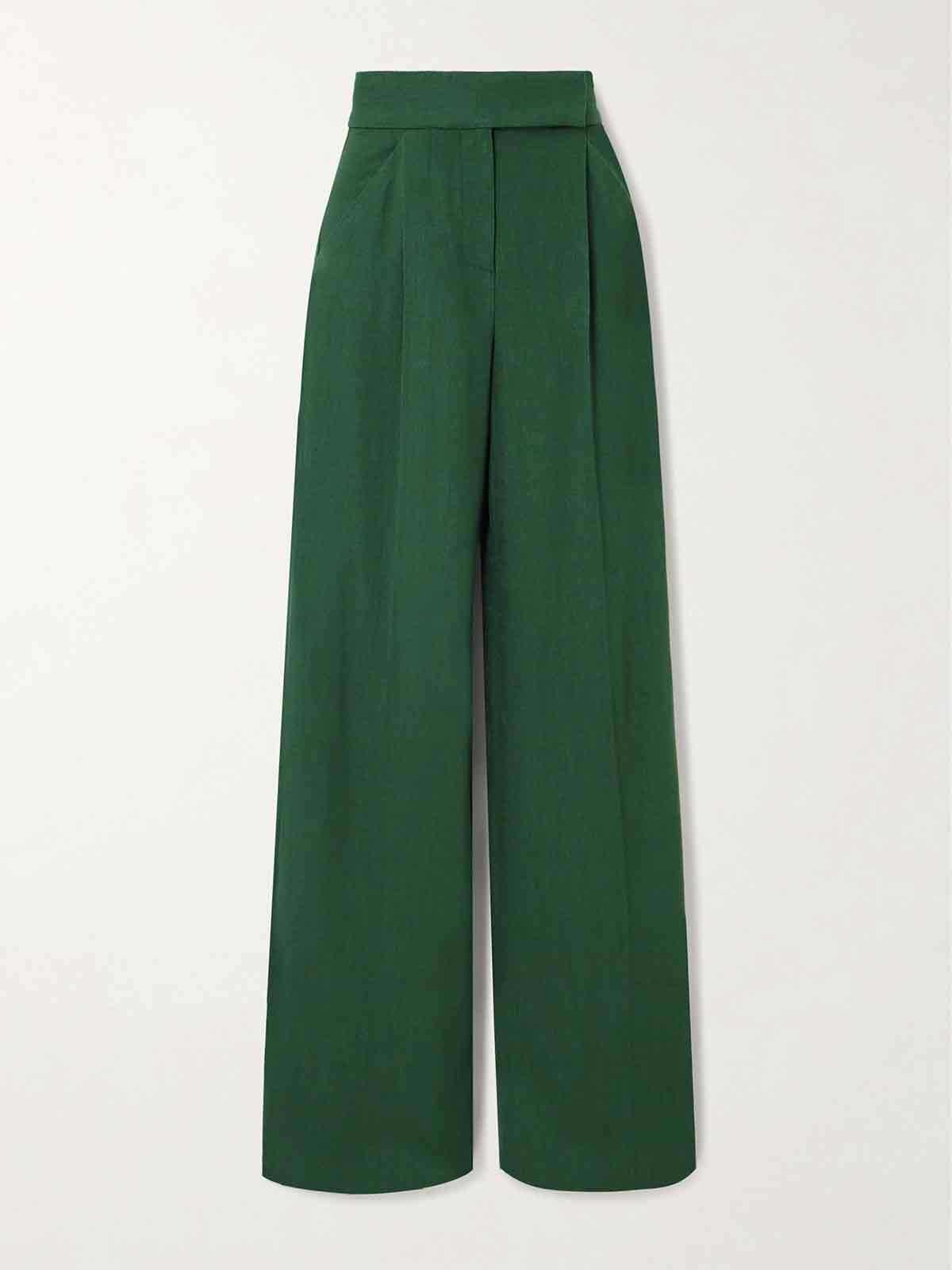 Marbeau pleated voile wide-leg pants VERONICA BEARD